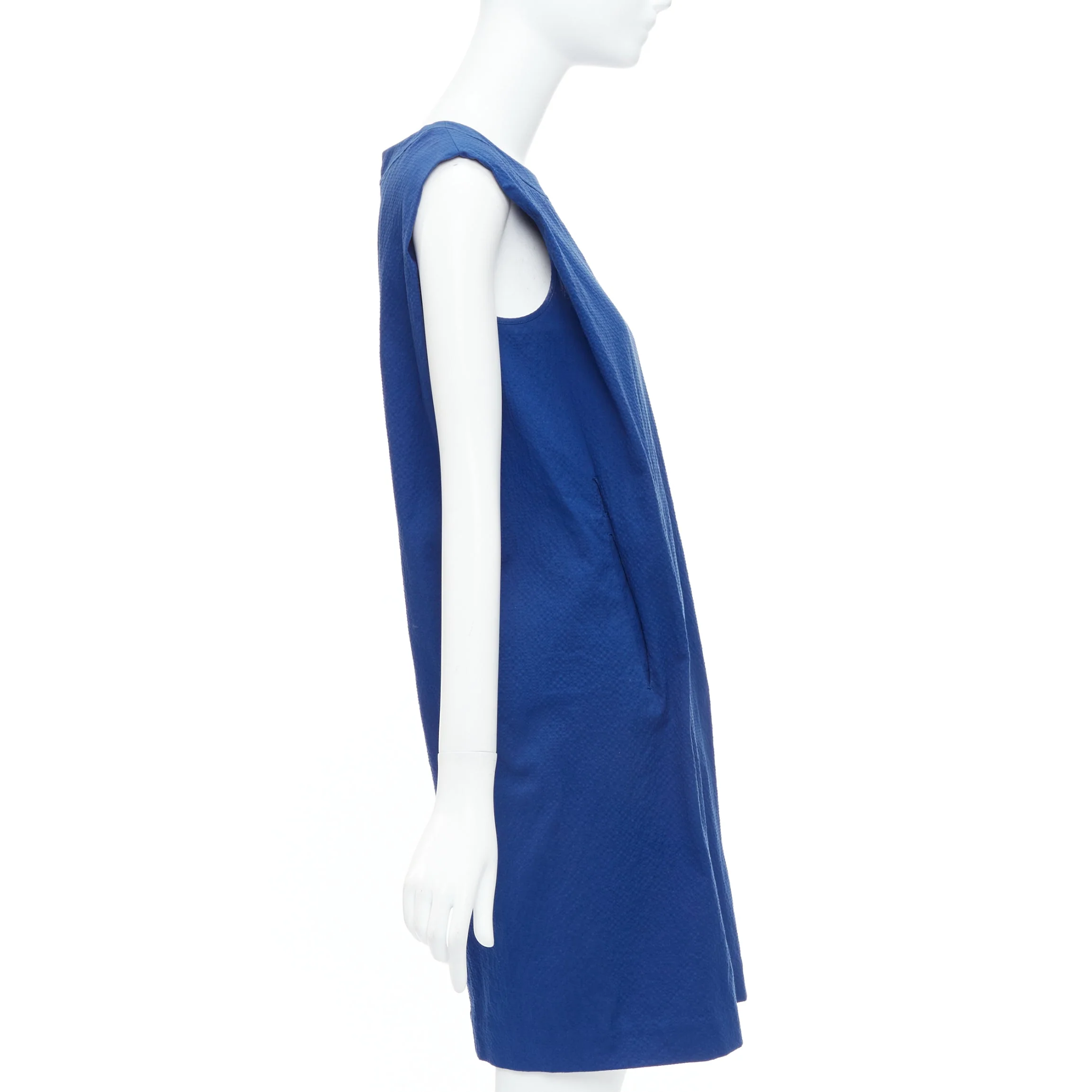 Women's Hermes cotton blend pleated boxy shift dress - Image 9