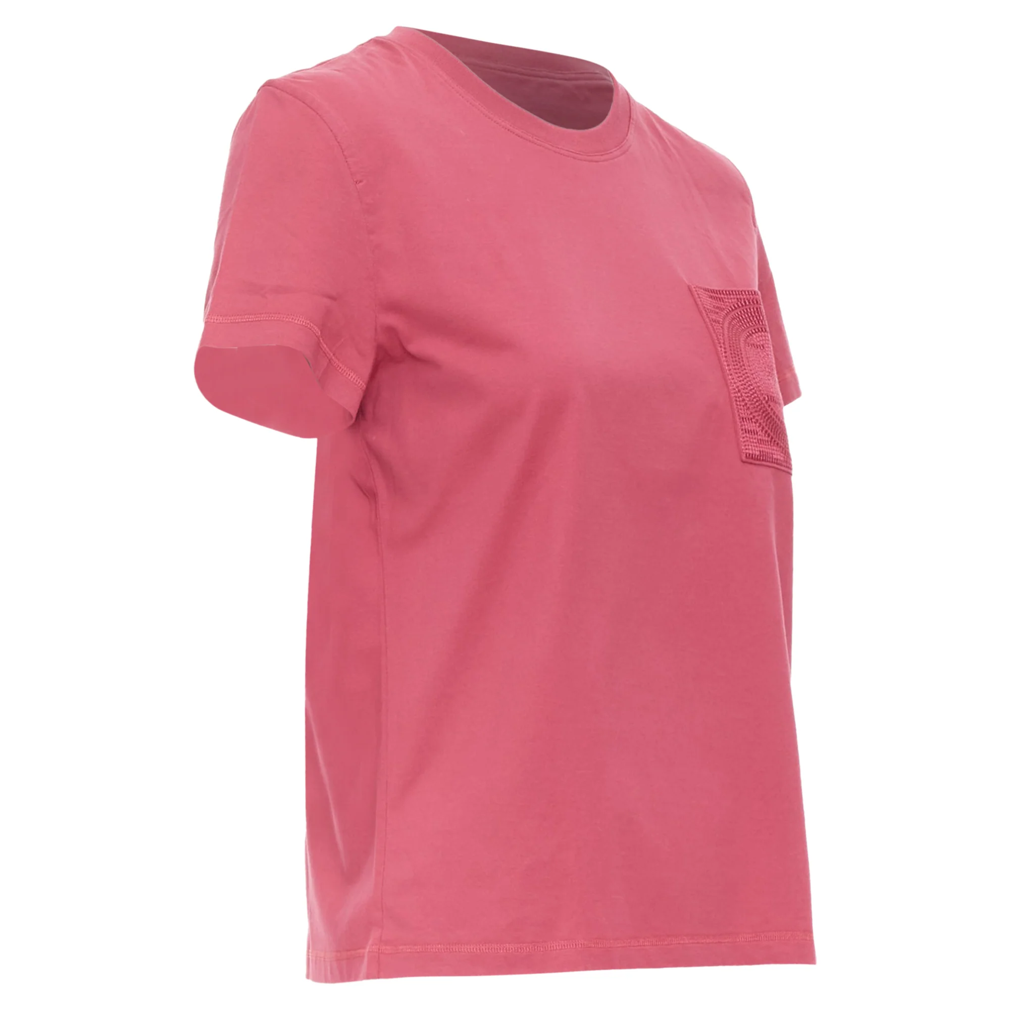 Women's Hermes Embroidered Pocket H Motif Tshirt - Image 3