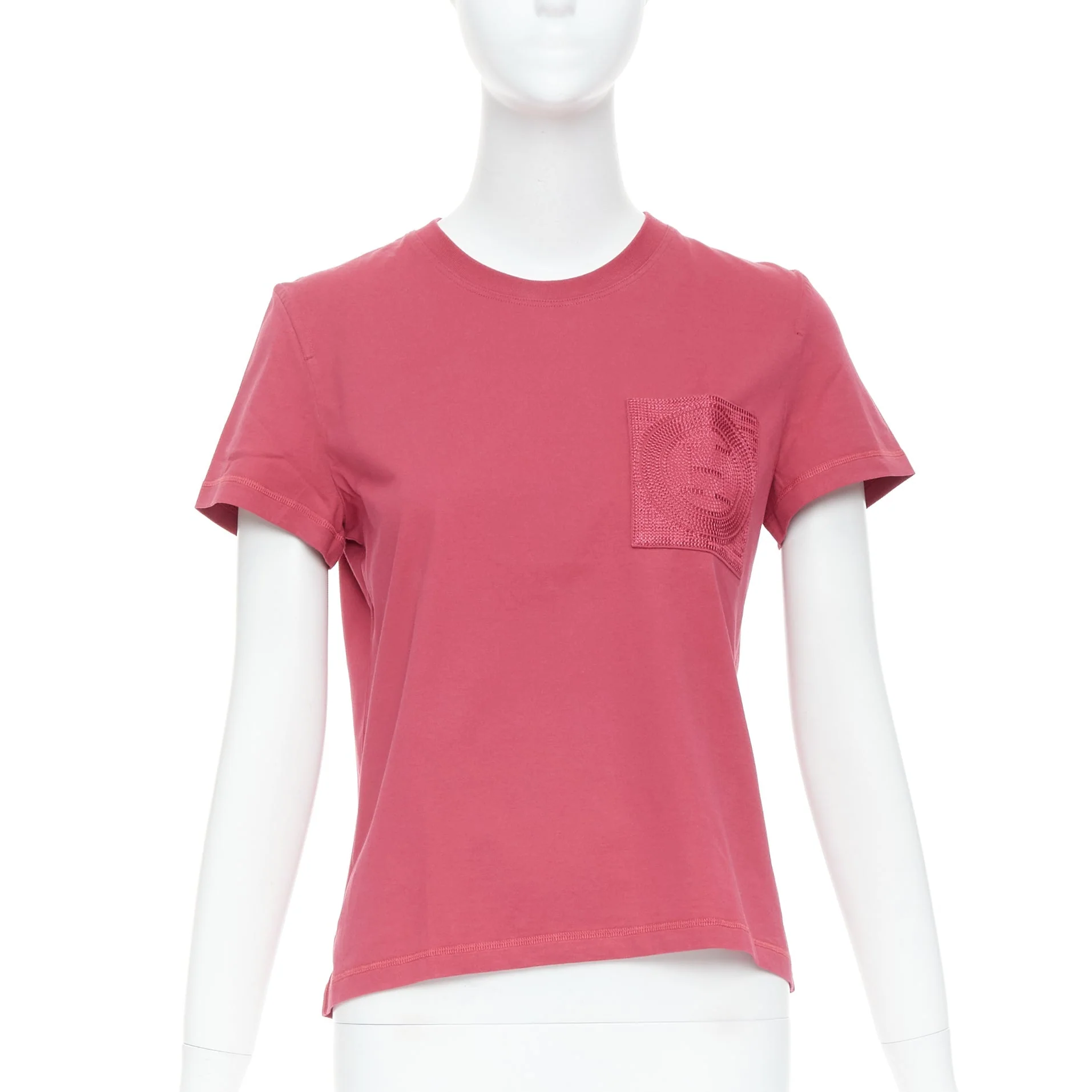 Women's Hermes Embroidered Pocket H Motif Tshirt - Image 7