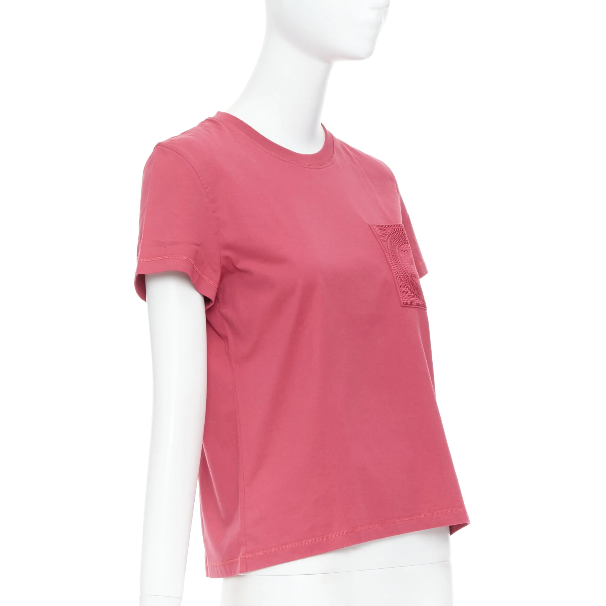 Women's Hermes Embroidered Pocket H Motif Tshirt - Image 9