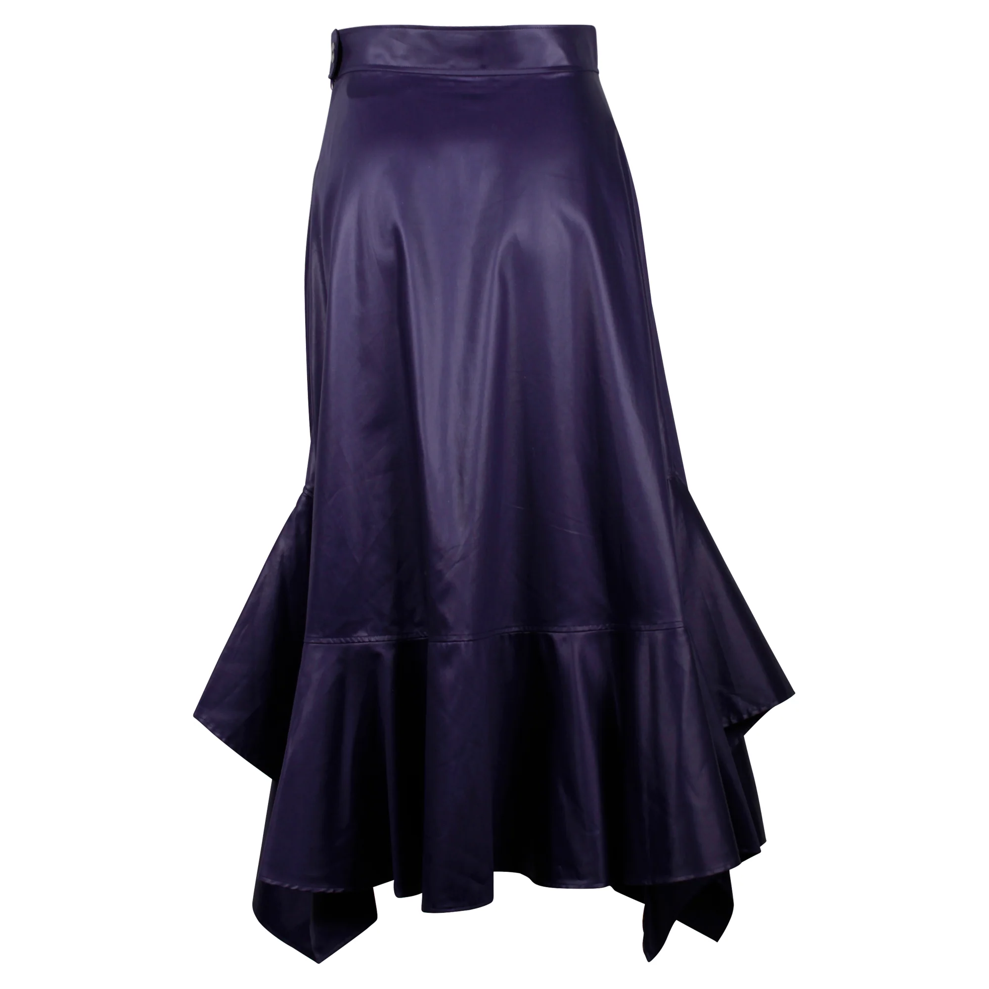 Women's Hermes Mermaid Midi Skirt in Indigo Cotton - Image 3