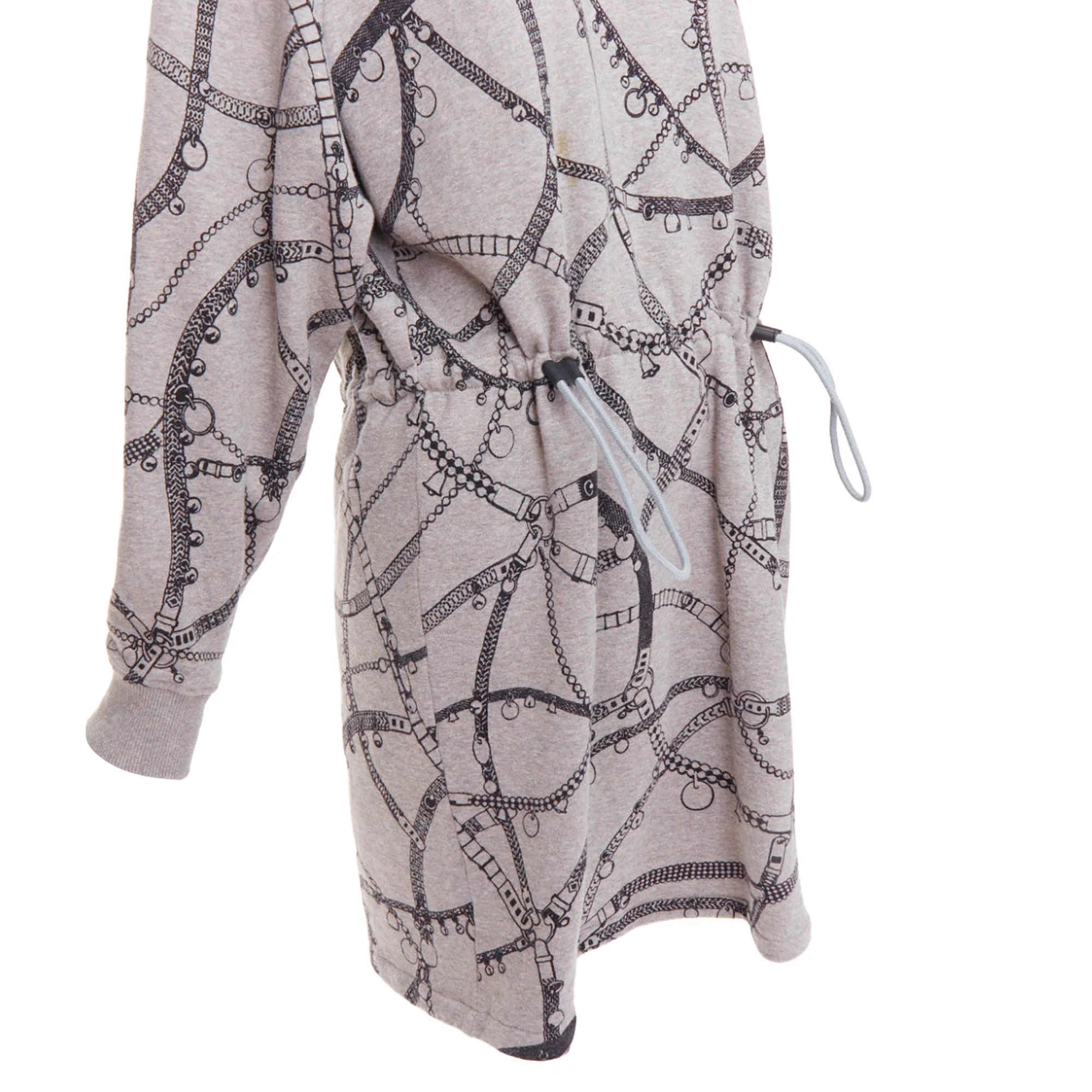 Women's Hermes Tresor de Medor cotton camel fleece drawstring dress - Image 2