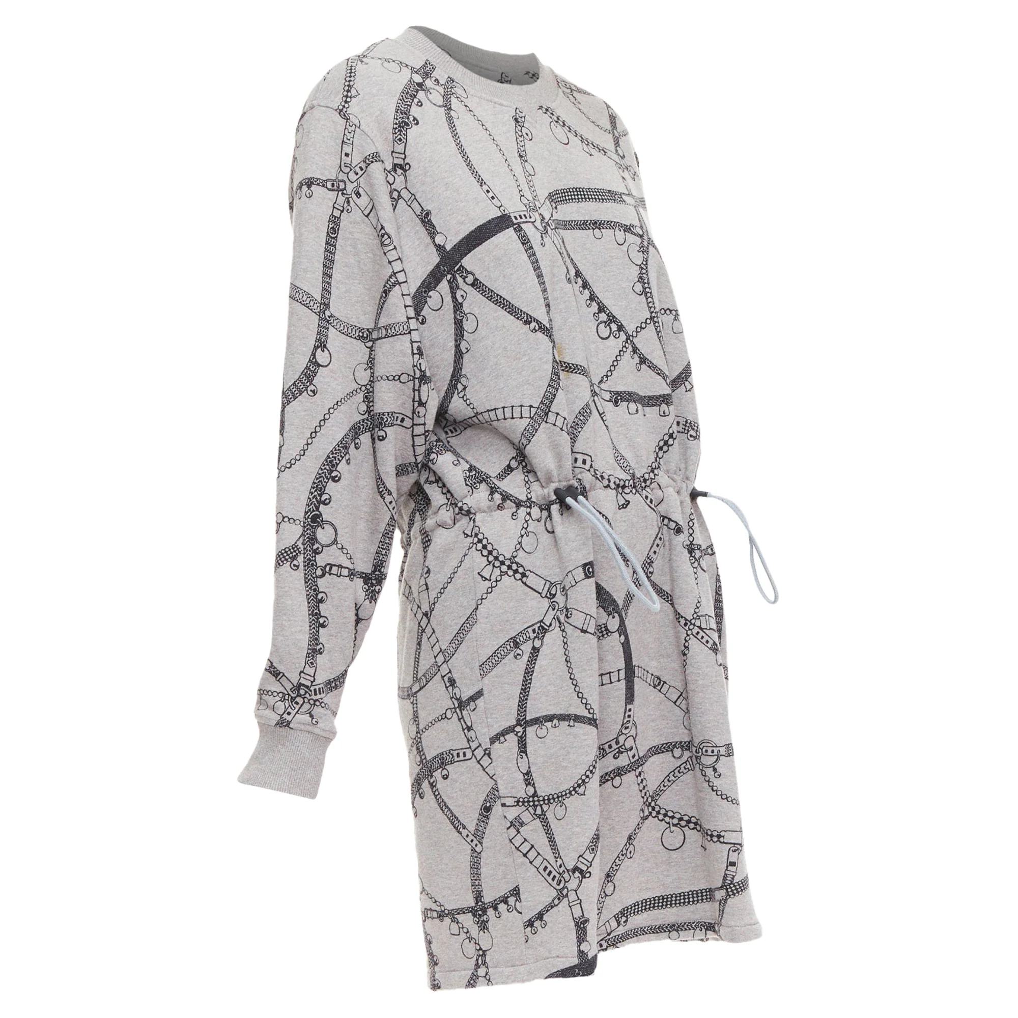 Women's Hermes Tresor de Medor cotton camel fleece drawstring dress - Image 3