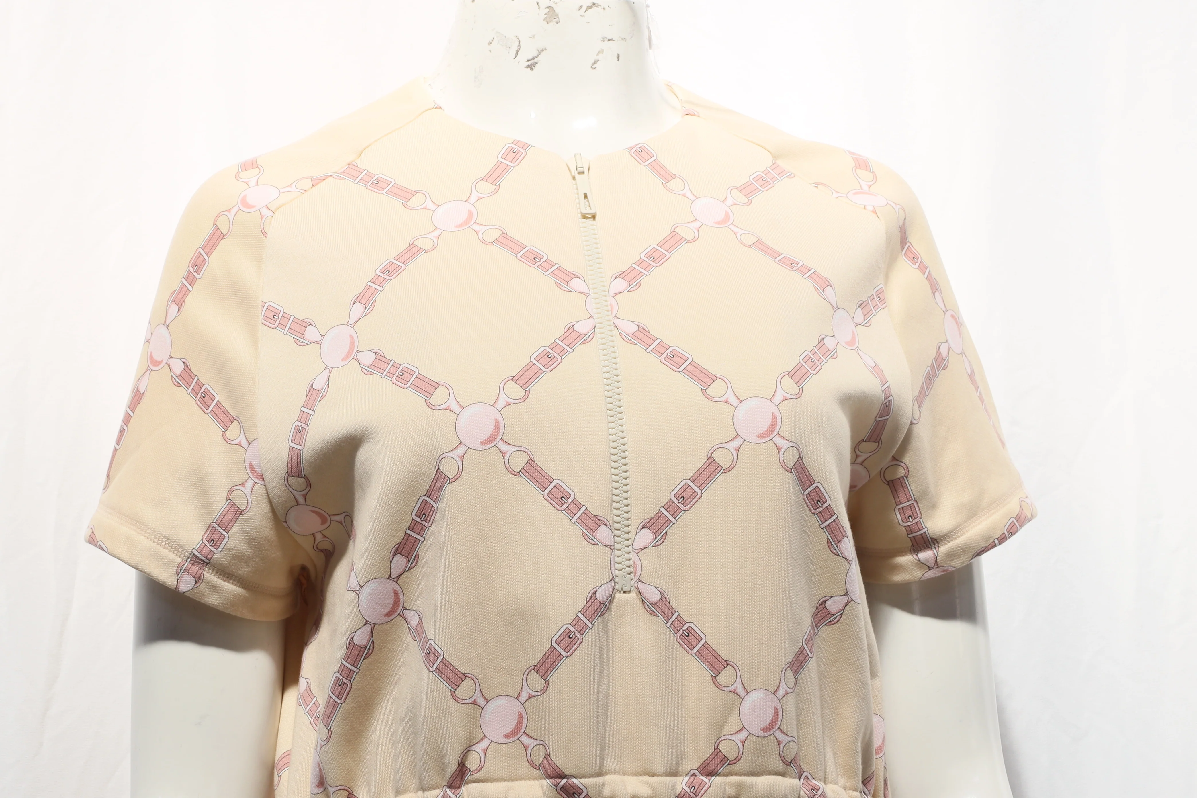 Women's Hermès Zipped Mini Dress in Multicolor Cotton - Image 8
