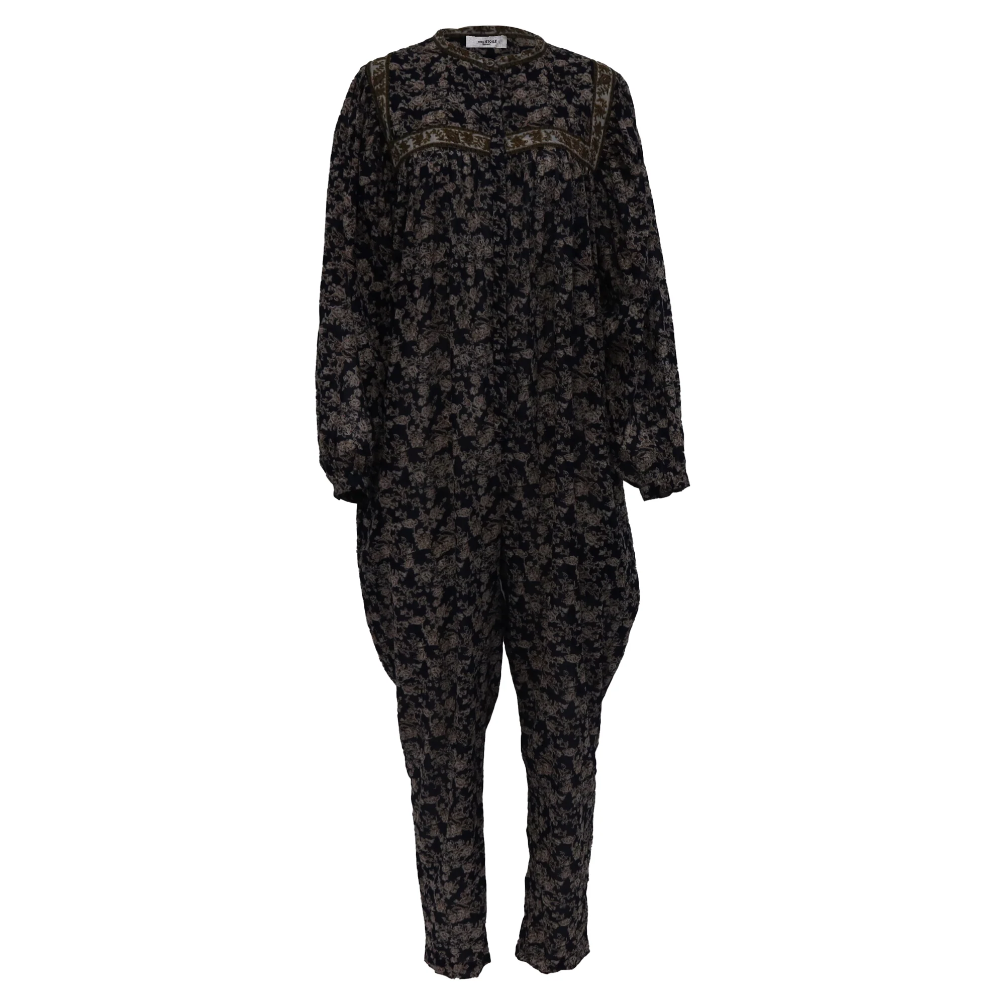 Women's Isabel Marant Étoile Vasco Floral Printed Jumpsuit in Multicolor Cotton