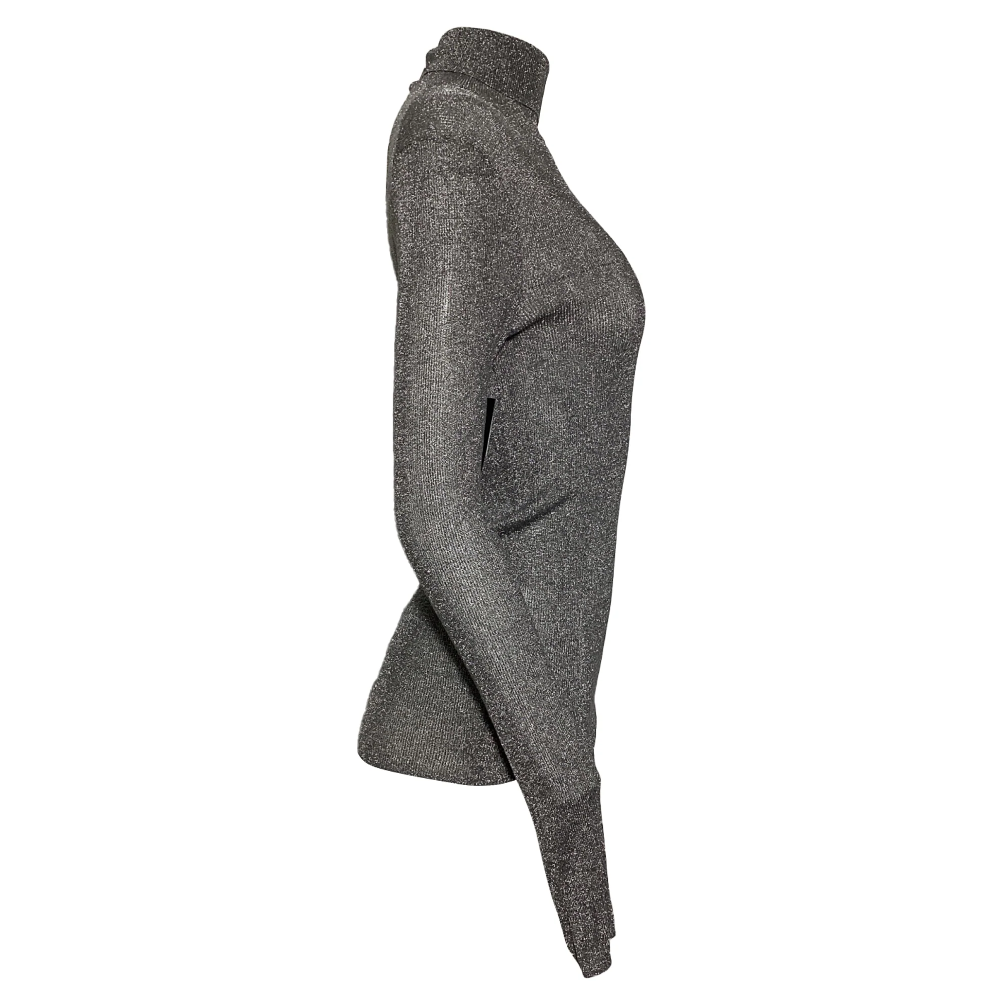 Women's Isabel Marant Turtleneck Sweater in Metallic Silver Viscose - Image 2