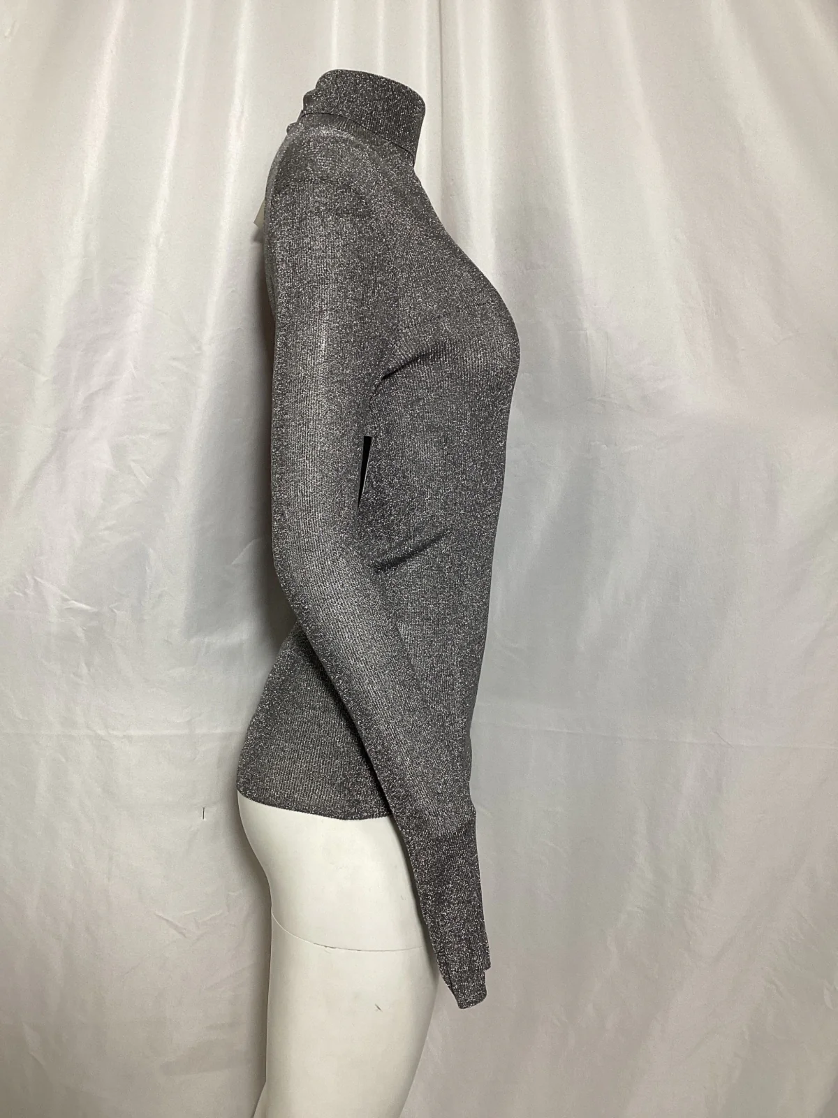Women's Isabel Marant Turtleneck Sweater in Metallic Silver Viscose - Image 8