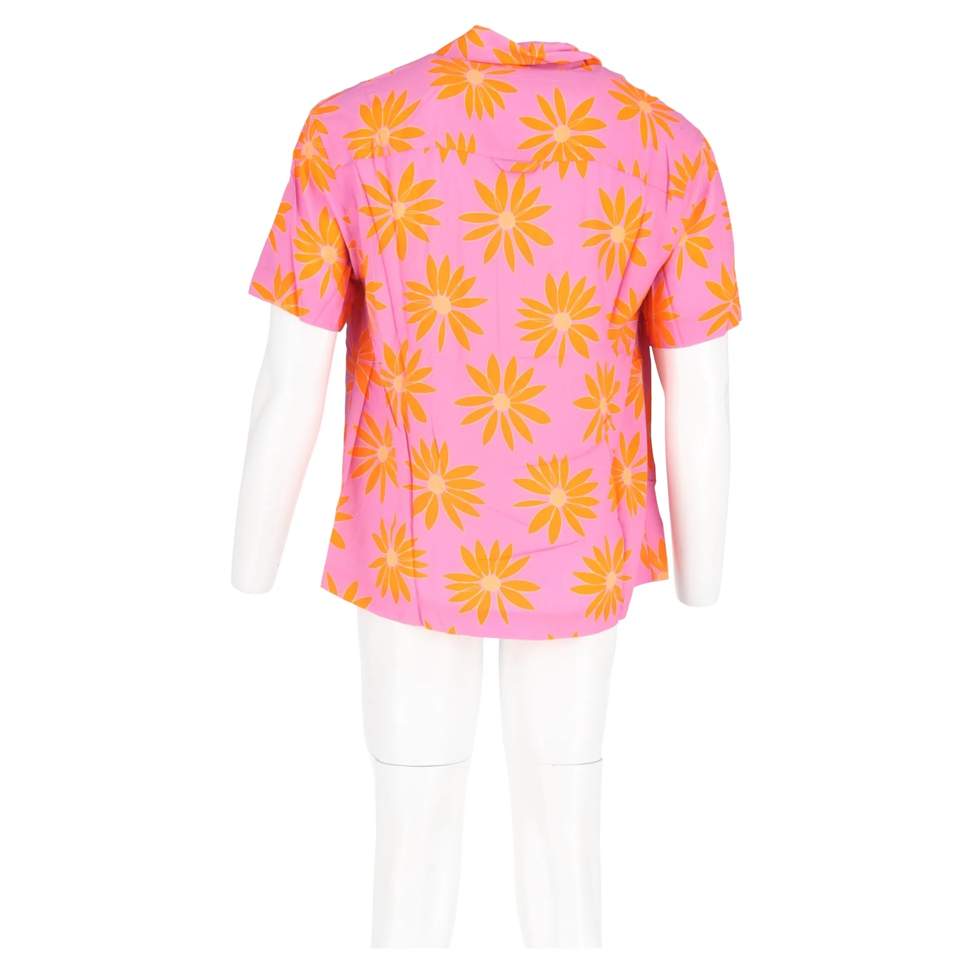 Men's Jacquemus La Chemise Jean Printed Shirt in Pink Viscose - Image 6