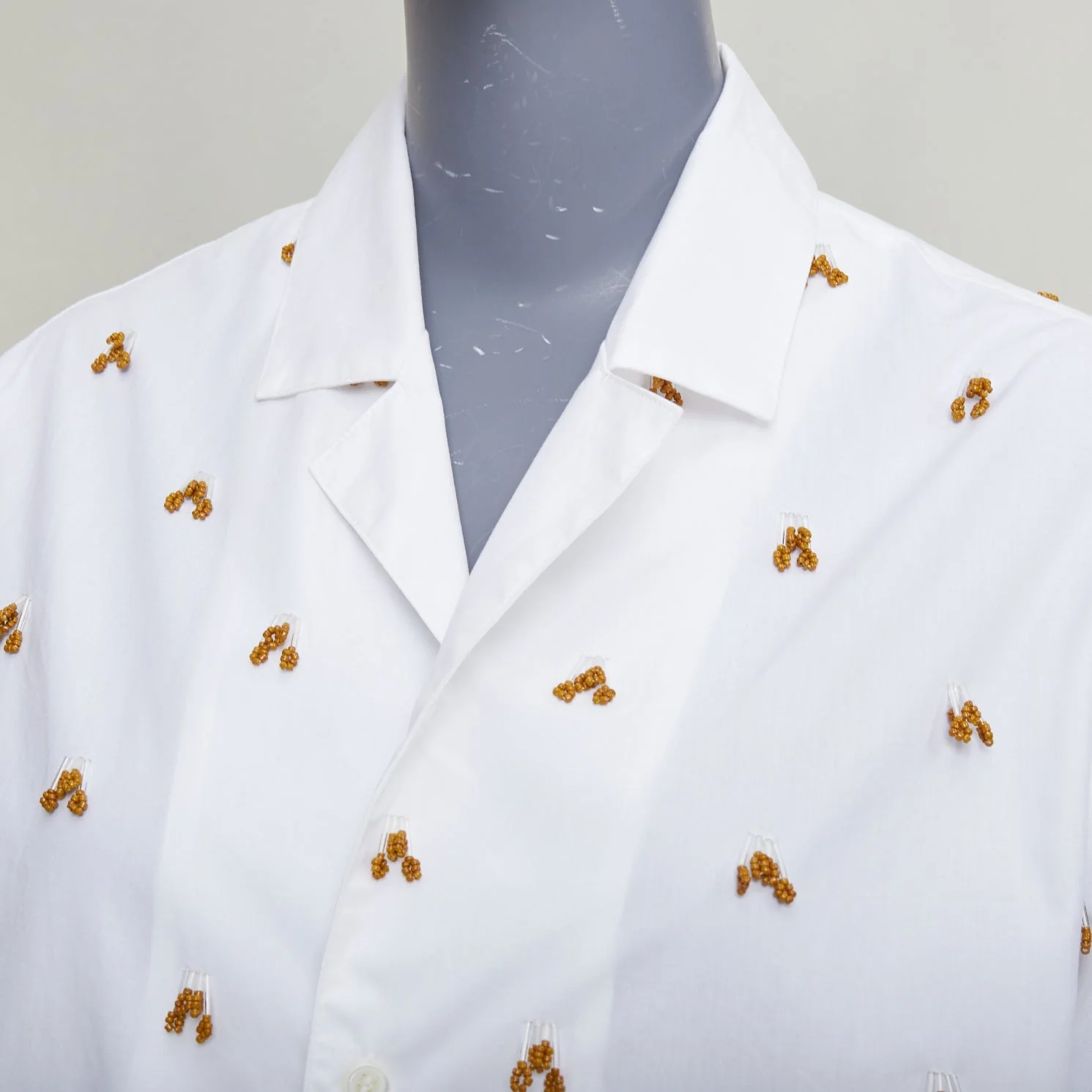 Women's Jacquemus 2021 L'amour La Chemise Ble white glass embellished shirt - Image 8