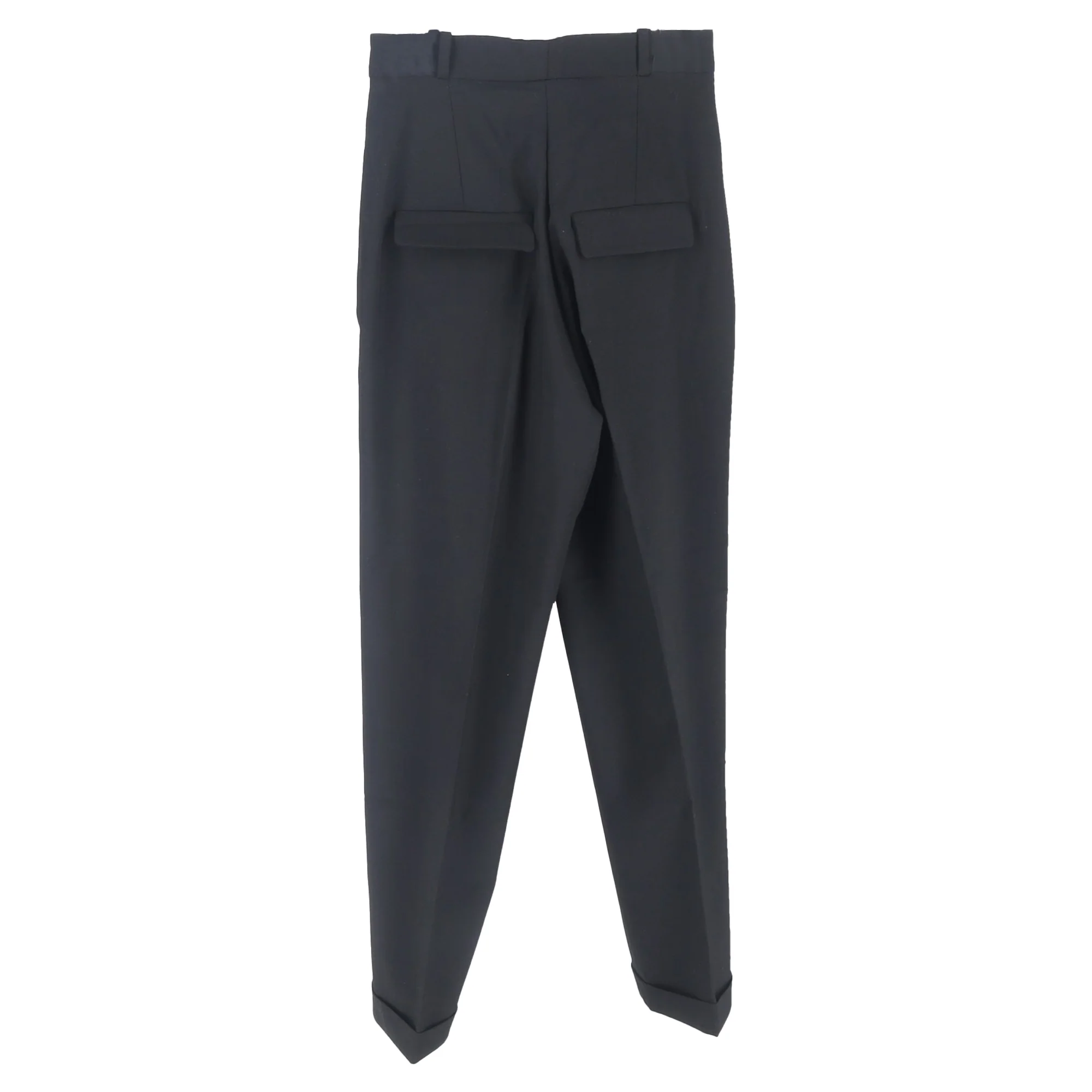 Women's  Jacquemus La Bomba Straight-Leg Trousers in Black Cotton - Image 2