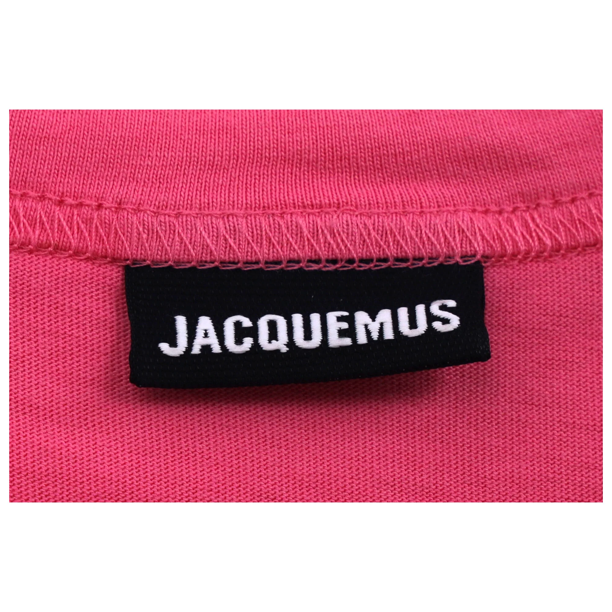 Women's Jacquemus Logo-Embroidered Crewneck T-Shirt in Pink Cotton - Image 10