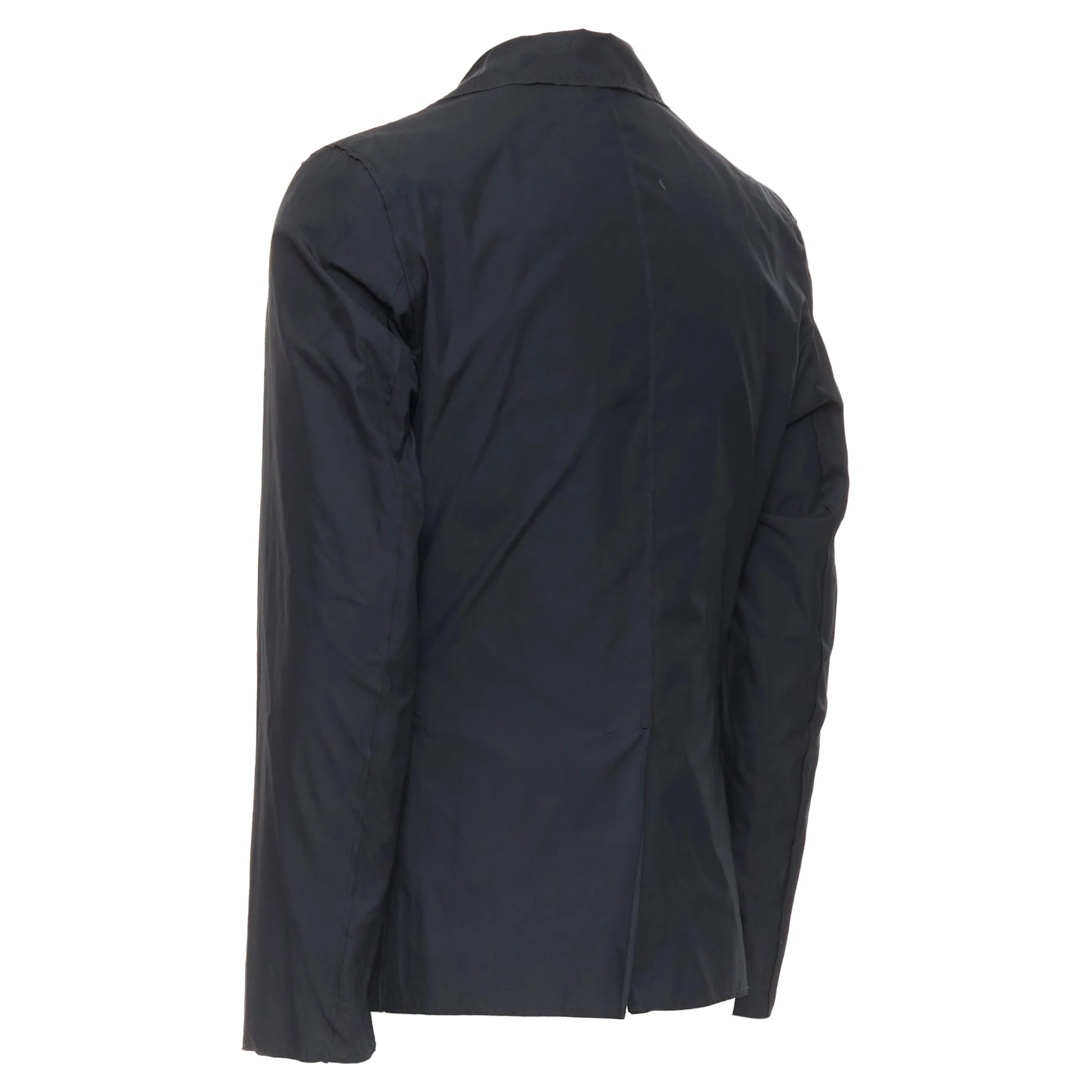 Men's LANVIN black light double layer fabric raw edges blazer jacket FR44 XS - Image 6