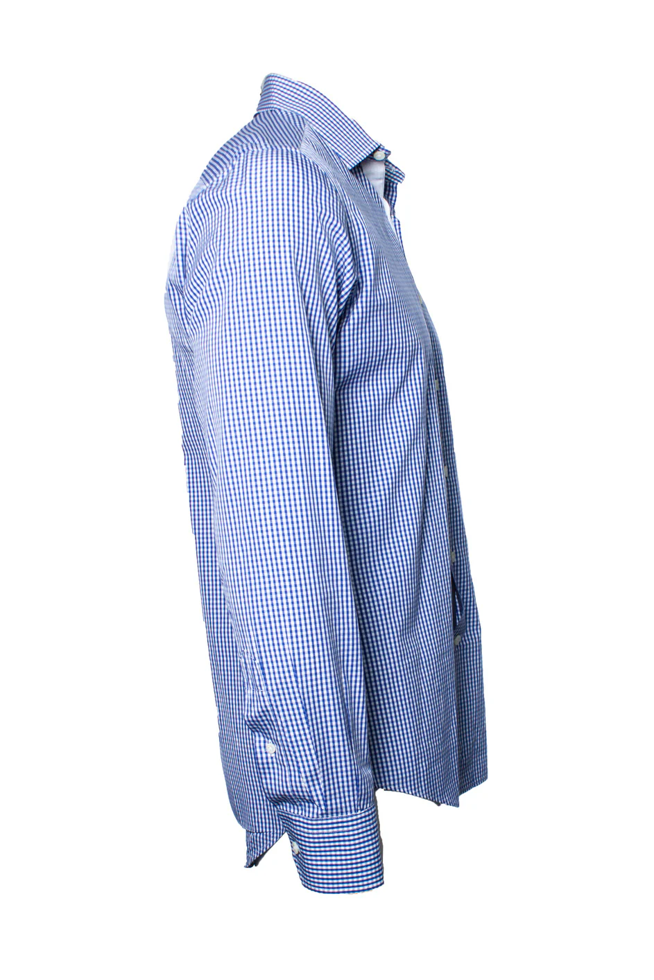 Men's Lanvin, Checkered blouse in blue and white - Image 3