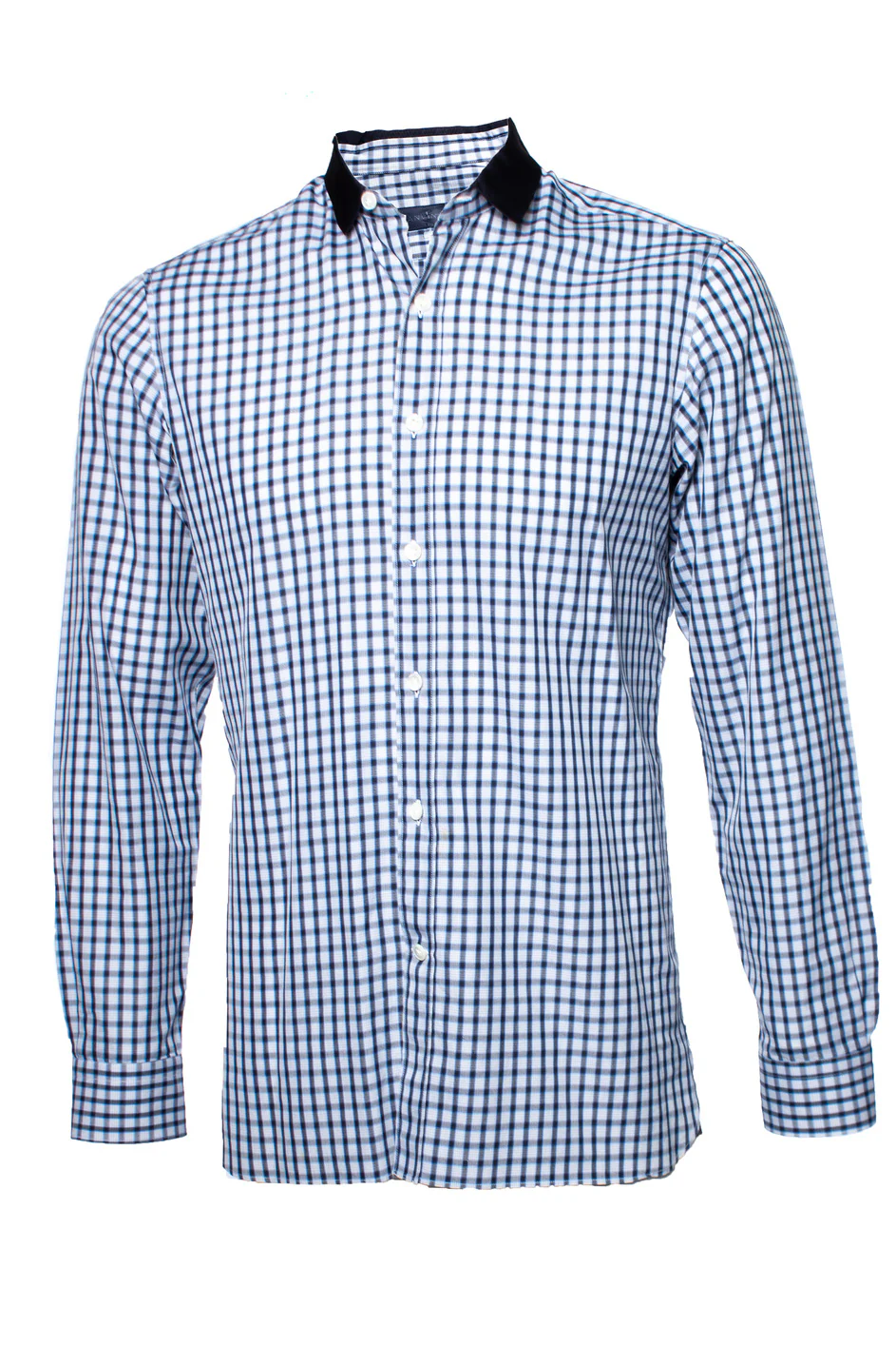 Men's Lanvin, checkered blouse in dark blue
