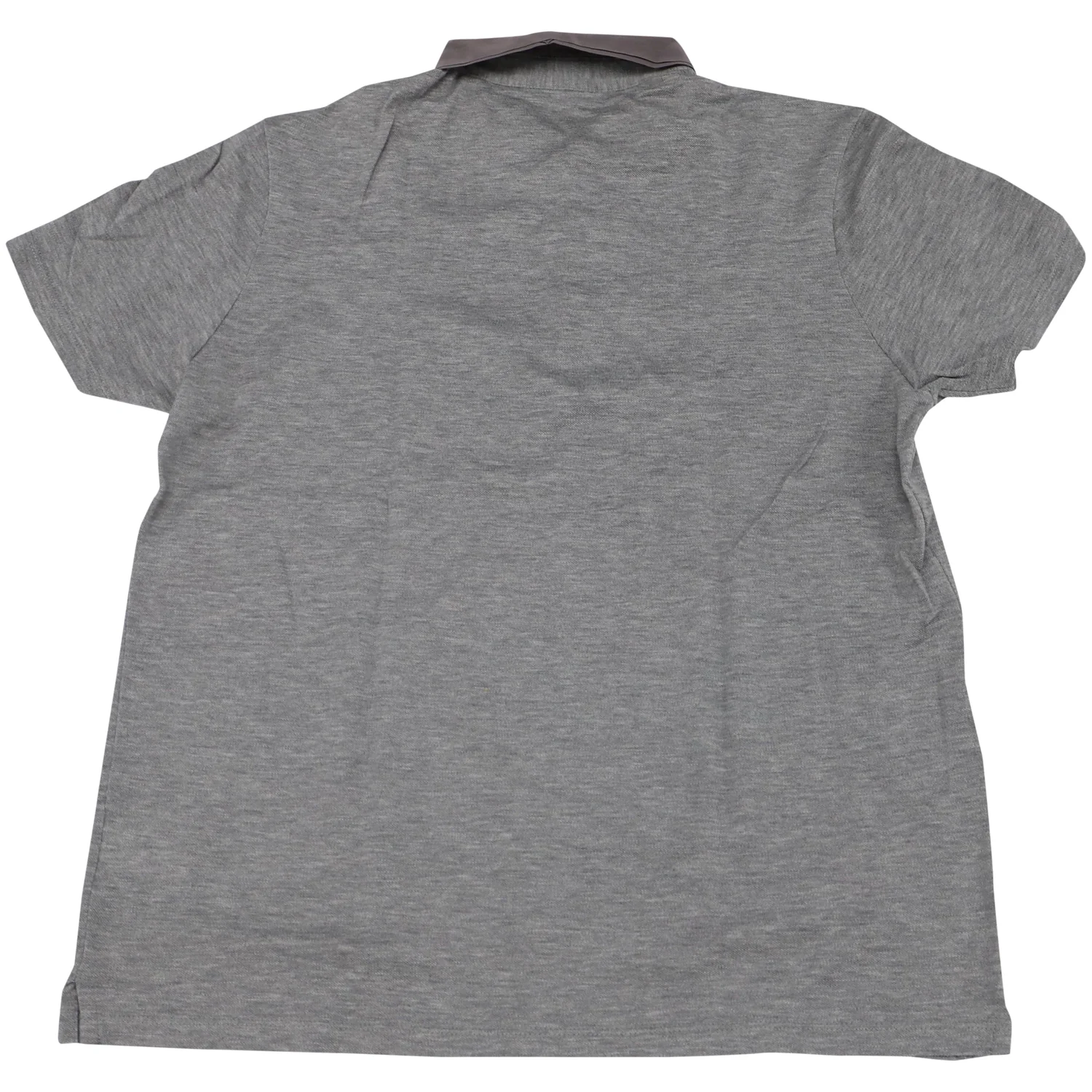 Men's Lanvin Grosgrain Collar Polo Shirt in Gray Cotton - Image 2