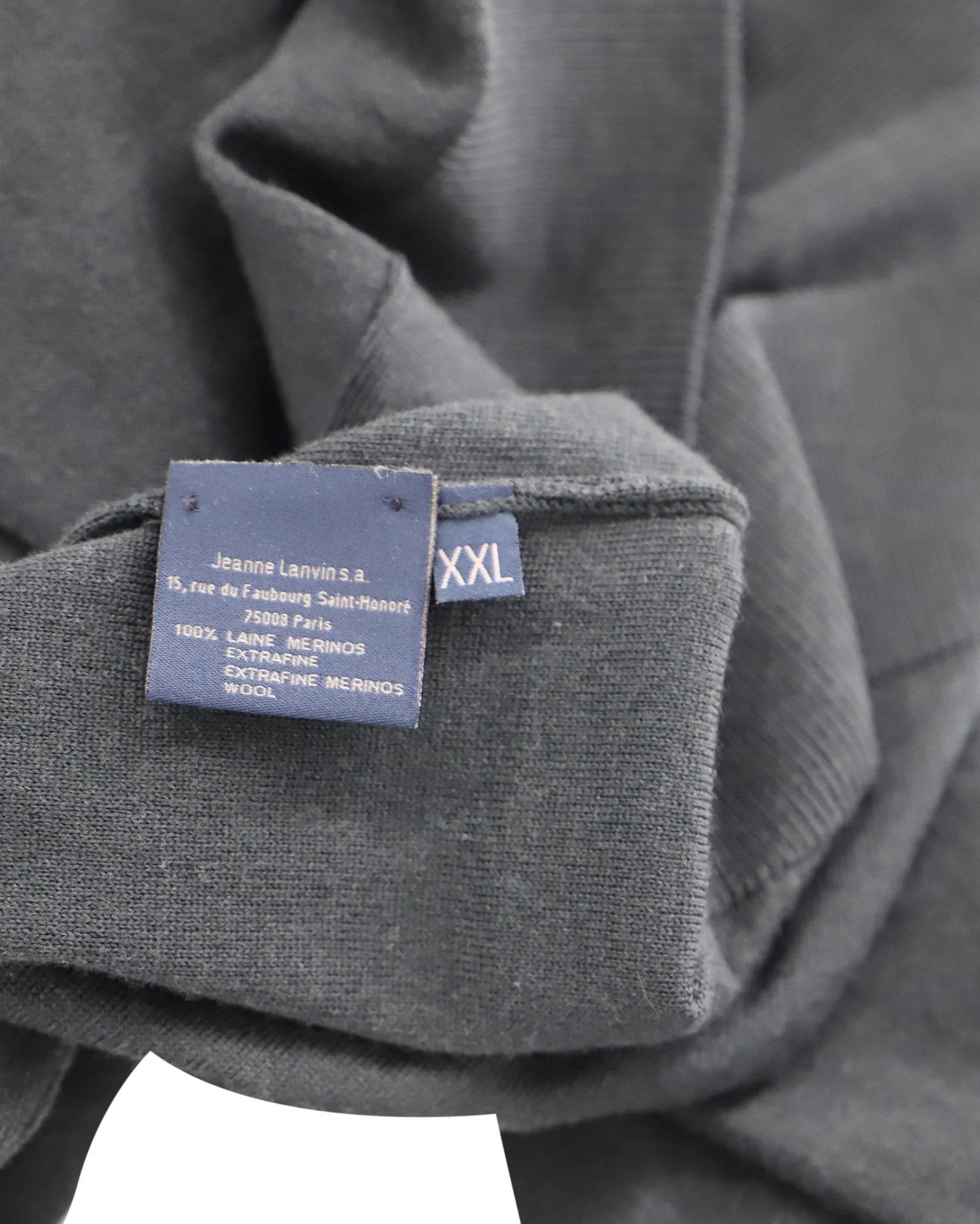 Men's Lanvin V-neck Sweater in Grey Merino Wool - Image 4