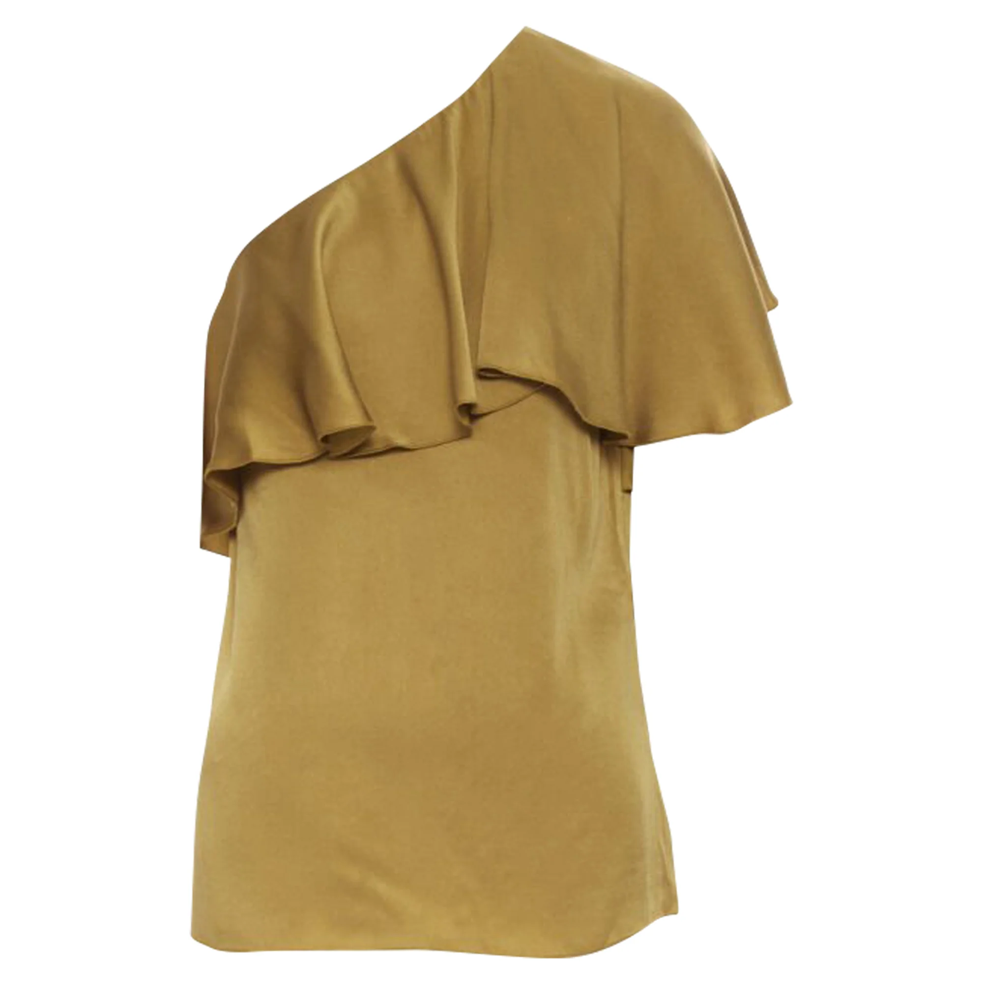Women's Lanvin Alber Elbaz acetate layer one shoulder evening top