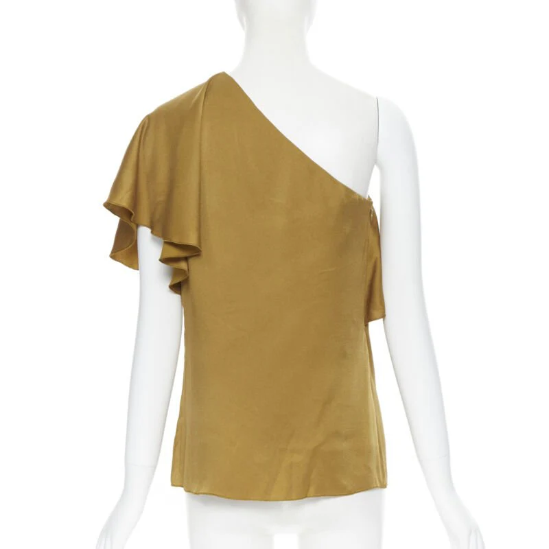 Women's Lanvin Alber Elbaz acetate layer one shoulder evening top - Image 10