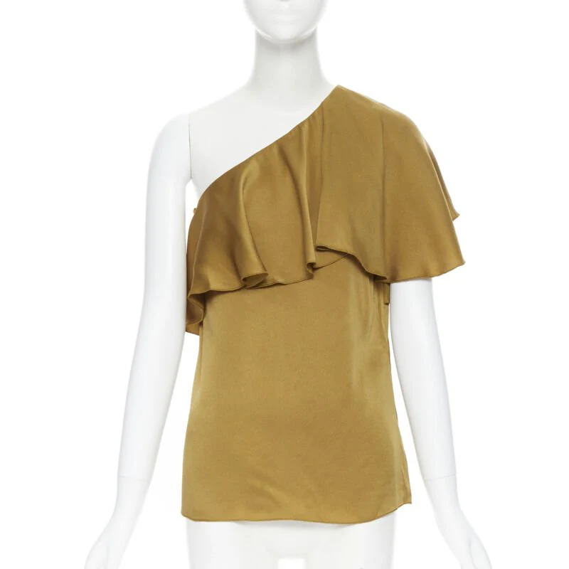 Women's Lanvin Alber Elbaz acetate layer one shoulder evening top - Image 7