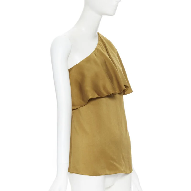 Women's Lanvin Alber Elbaz acetate layer one shoulder evening top - Image 8