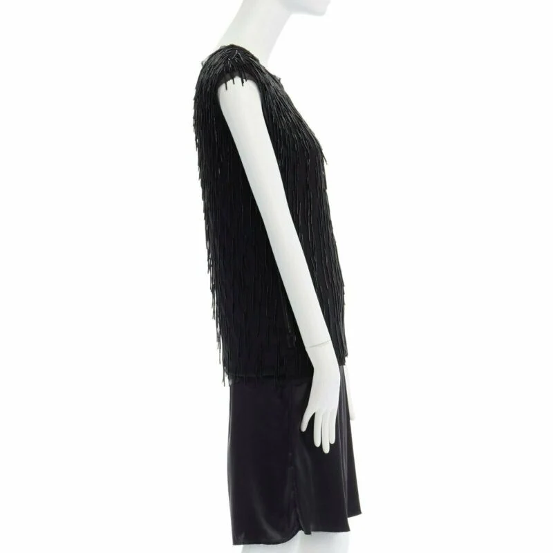 Women's Lanvin Alber Elbaz beaded embellished pper silk dress - Image 10
