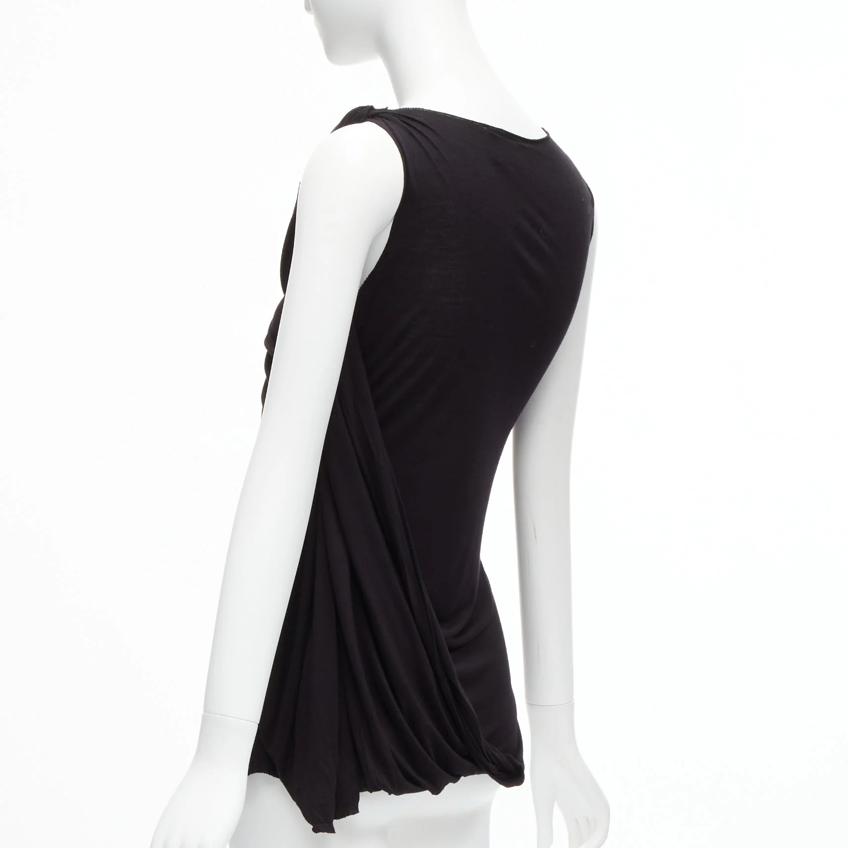 Women's Lanvin asymmetric draped scoop neck sleeveless tank top - Image 6
