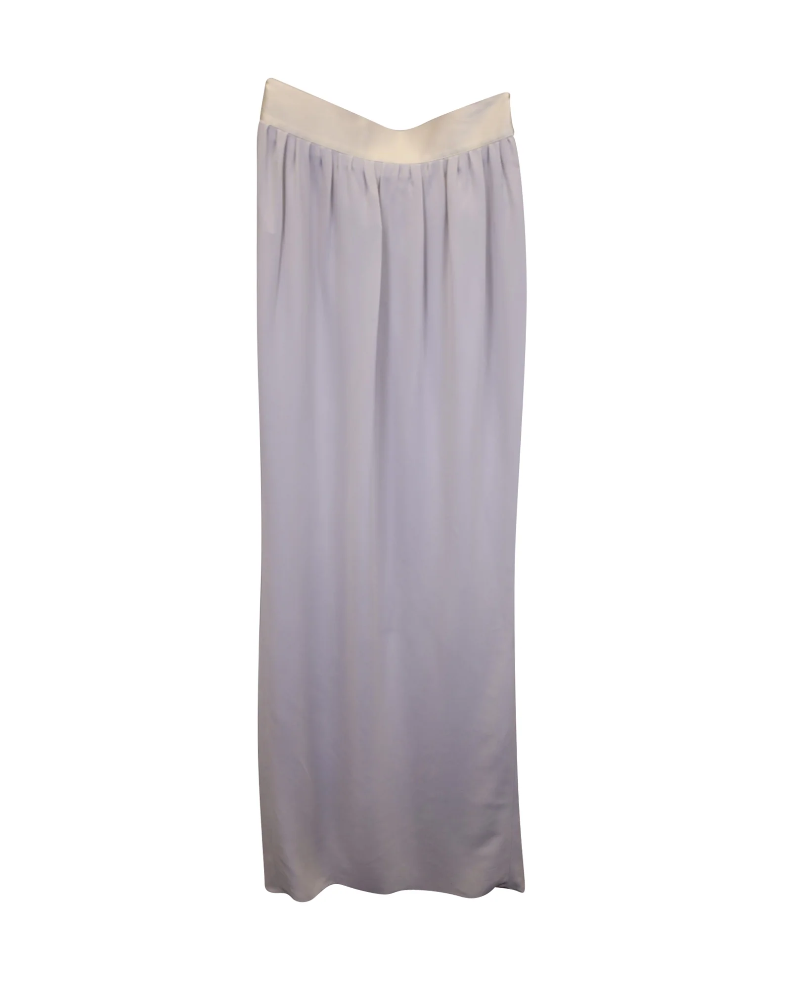 Women's Lanvin Bow Detail Maxi Skirt in Grey Acetate - Image 2