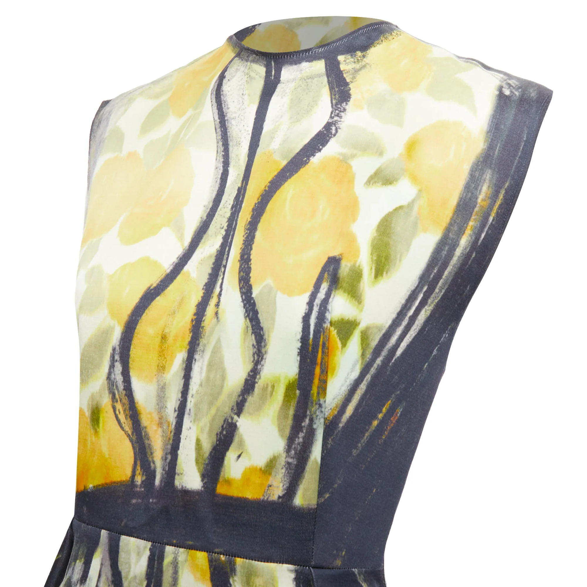 Women's Lanvin Les 10 Ans Cotton Silk Floral Print Dress - Image 2