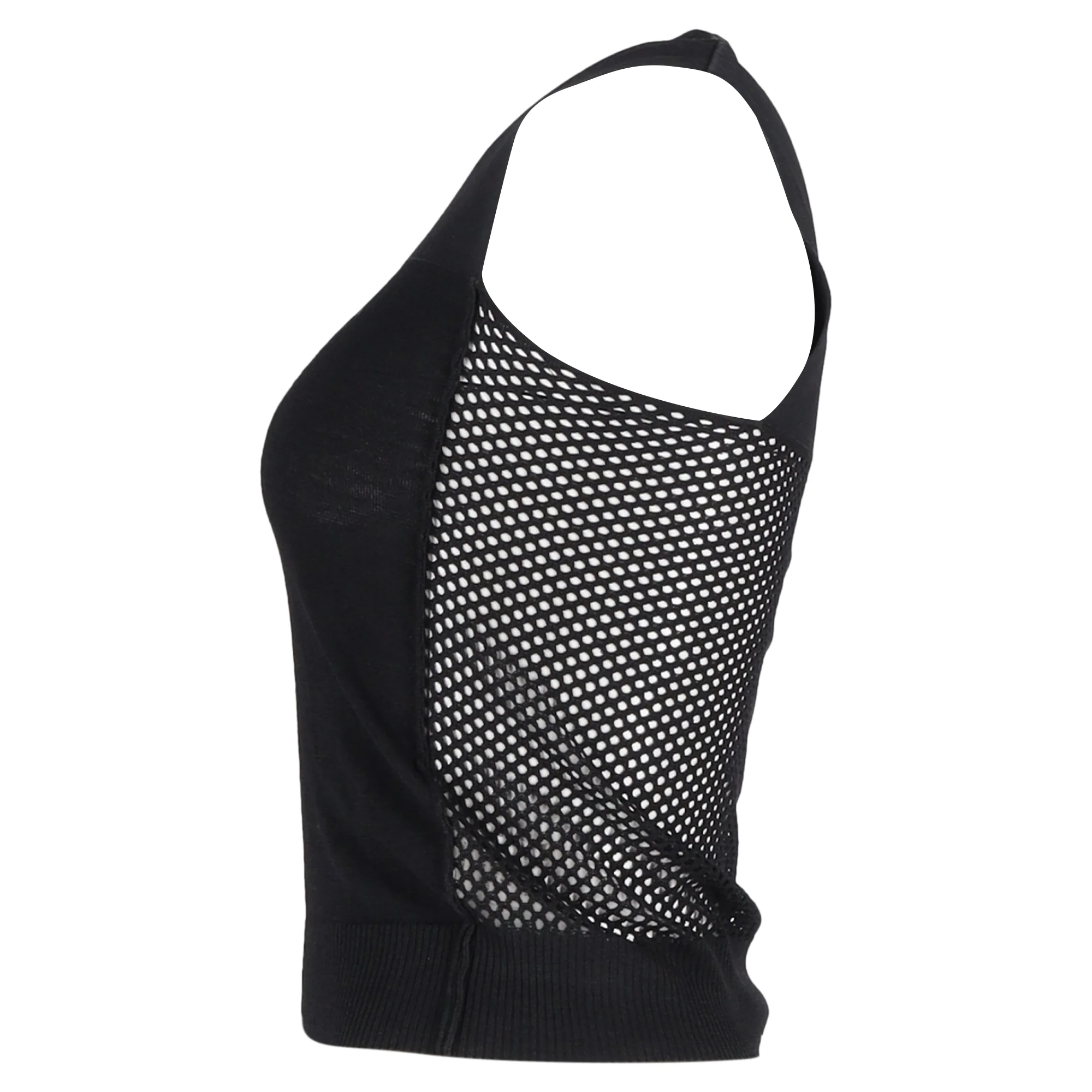 Women's Lanvin Mesh Top in Black Cotton - Image 2