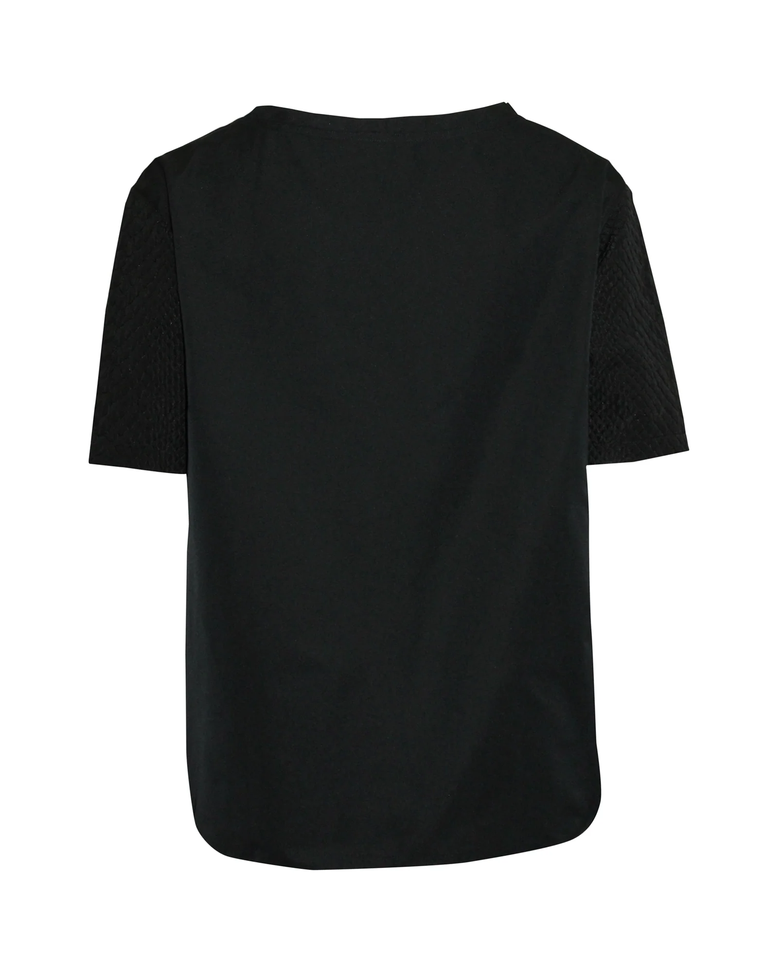 Women's Lanvin Textured Short Sleeve Crew Neck T-shirt in Navy Blue Polyester - Image 2