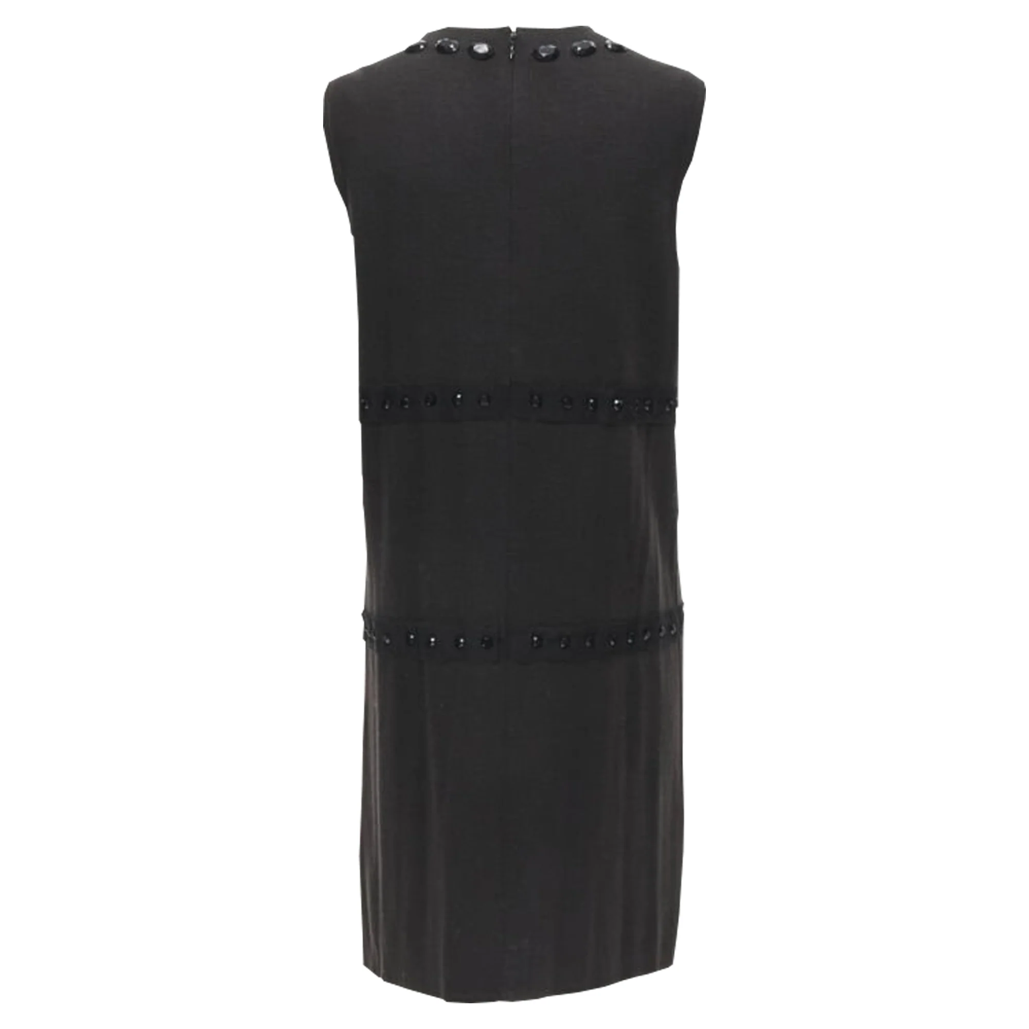 Women's Lanvin wool jewel embellished sheath dress - Image 6