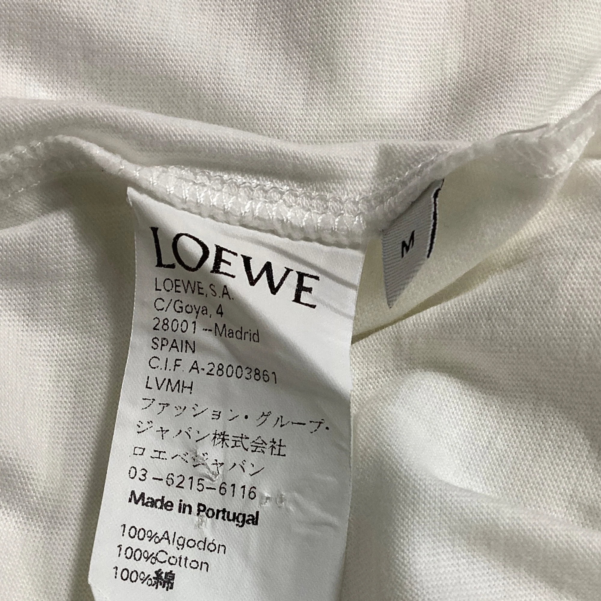 Men's Loewe Fire of Youth T-Shirt in White Cotton - Image 6