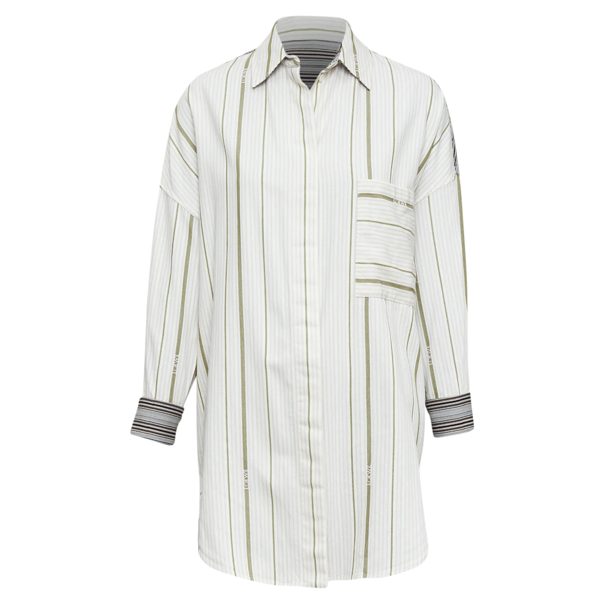 Women's Loewe beige logo striped shirt