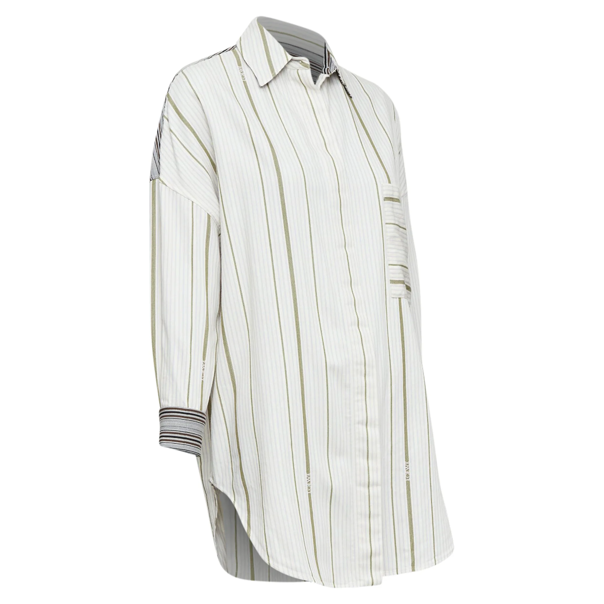 Women's Loewe beige logo striped shirt - Image 4