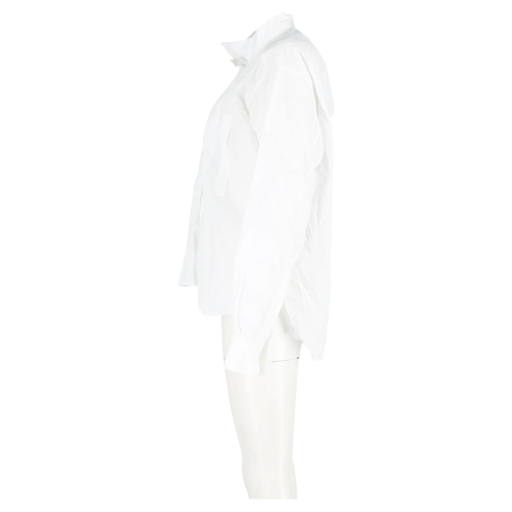 Women's Loewe Button-Down Long Sleeve Shirt in White Cotton - Image 5