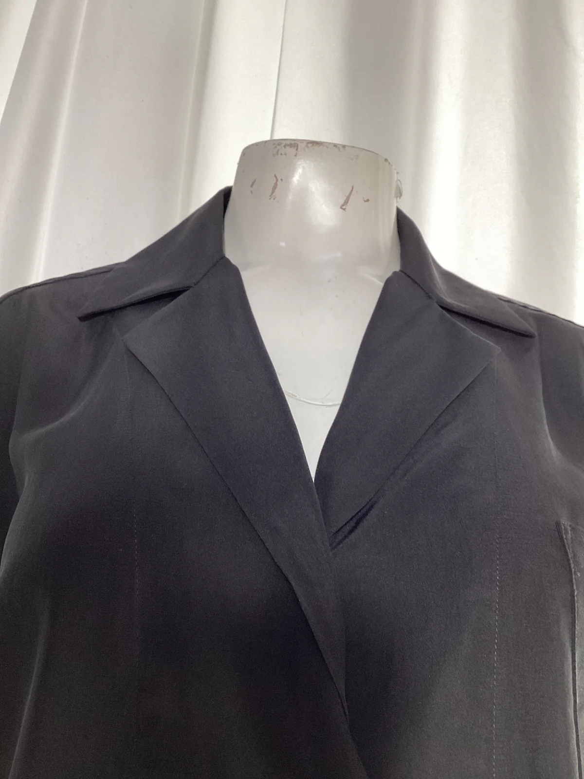 Women's  Loewe Button-Down Shirt in Black Silk - Image 10