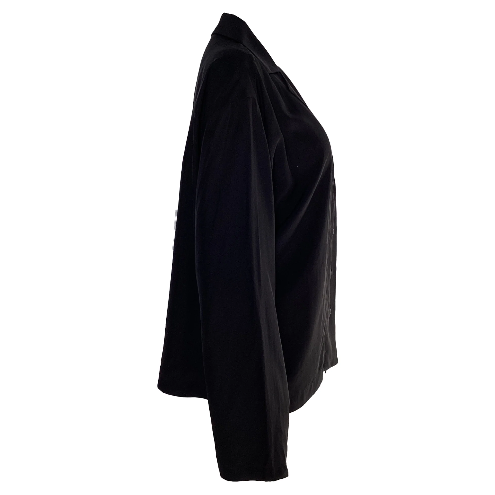 Women's  Loewe Button-Down Shirt in Black Silk - Image 2