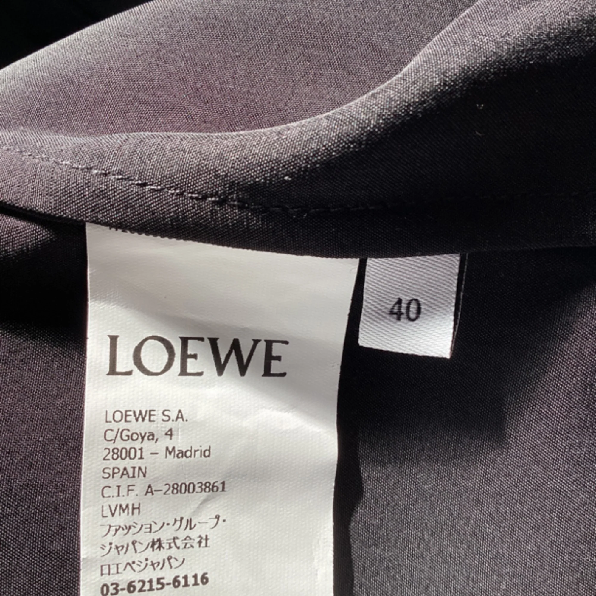 Women's  Loewe Button-Down Shirt in Black Silk - Image 5