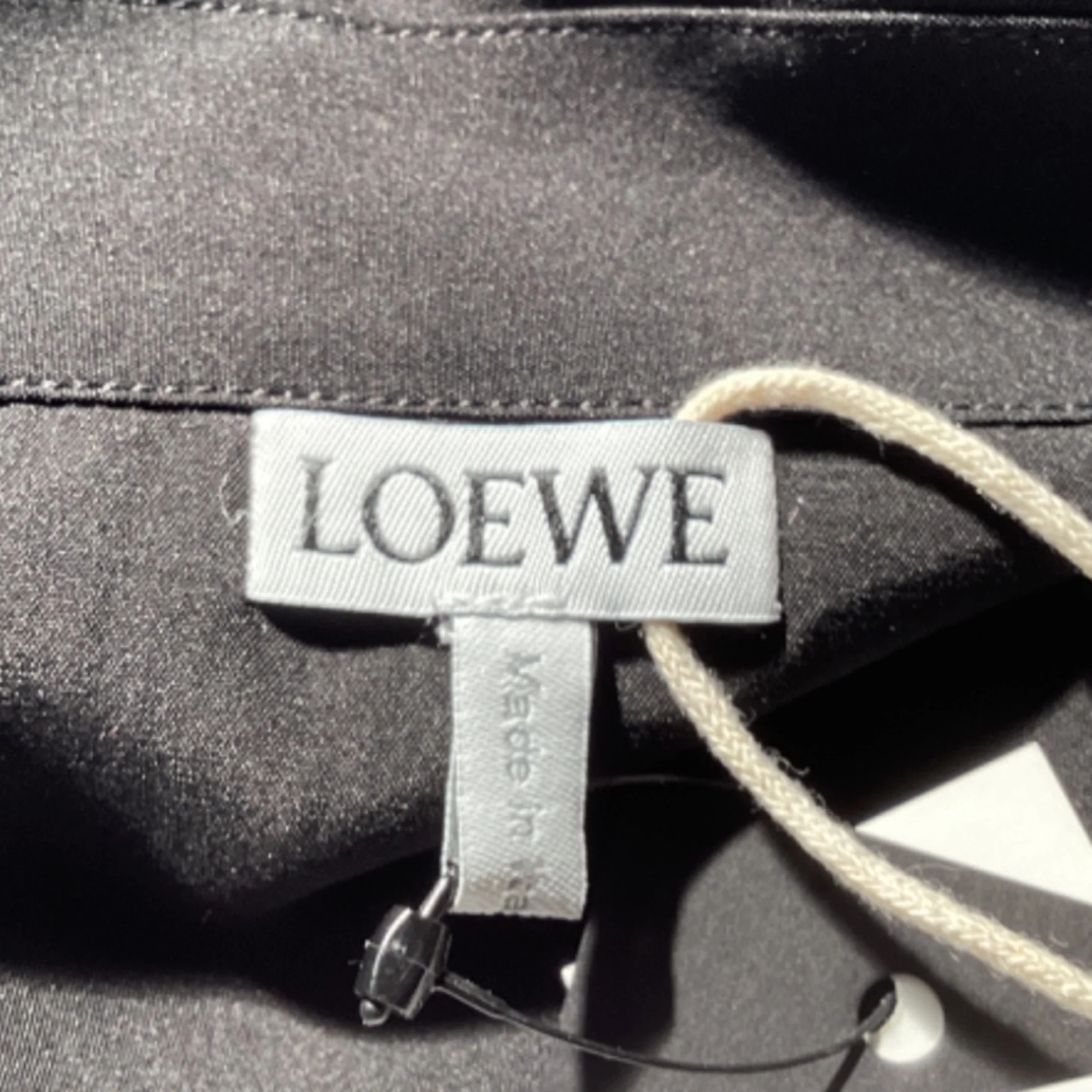 Women's  Loewe Button-Down Shirt in Black Silk - Image 6