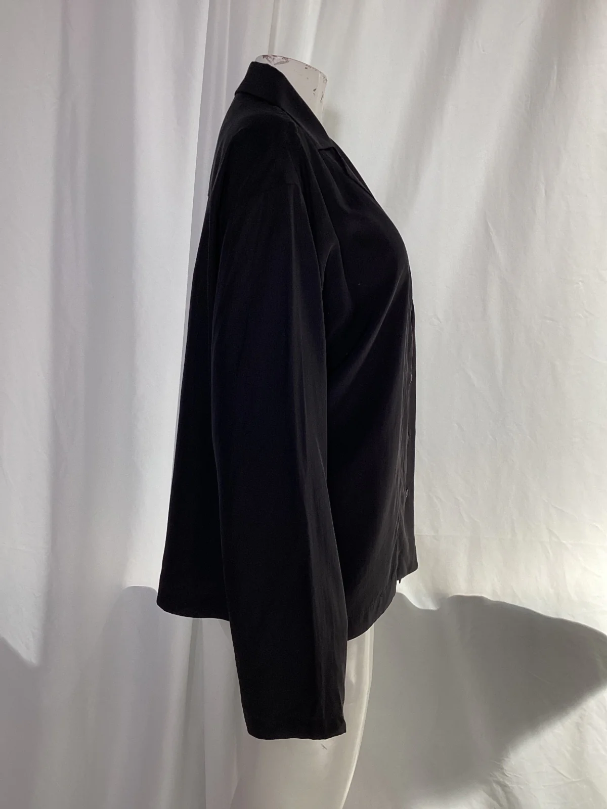 Women's  Loewe Button-Down Shirt in Black Silk - Image 8