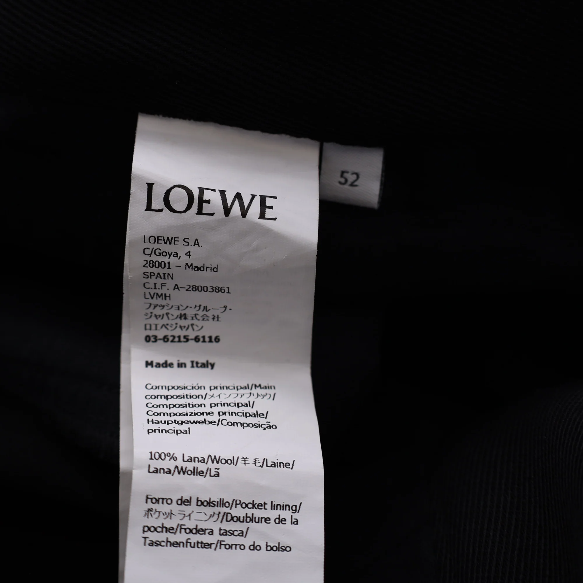 Women's Loewe Low Crotch Trousers in Black Wool - Image 4