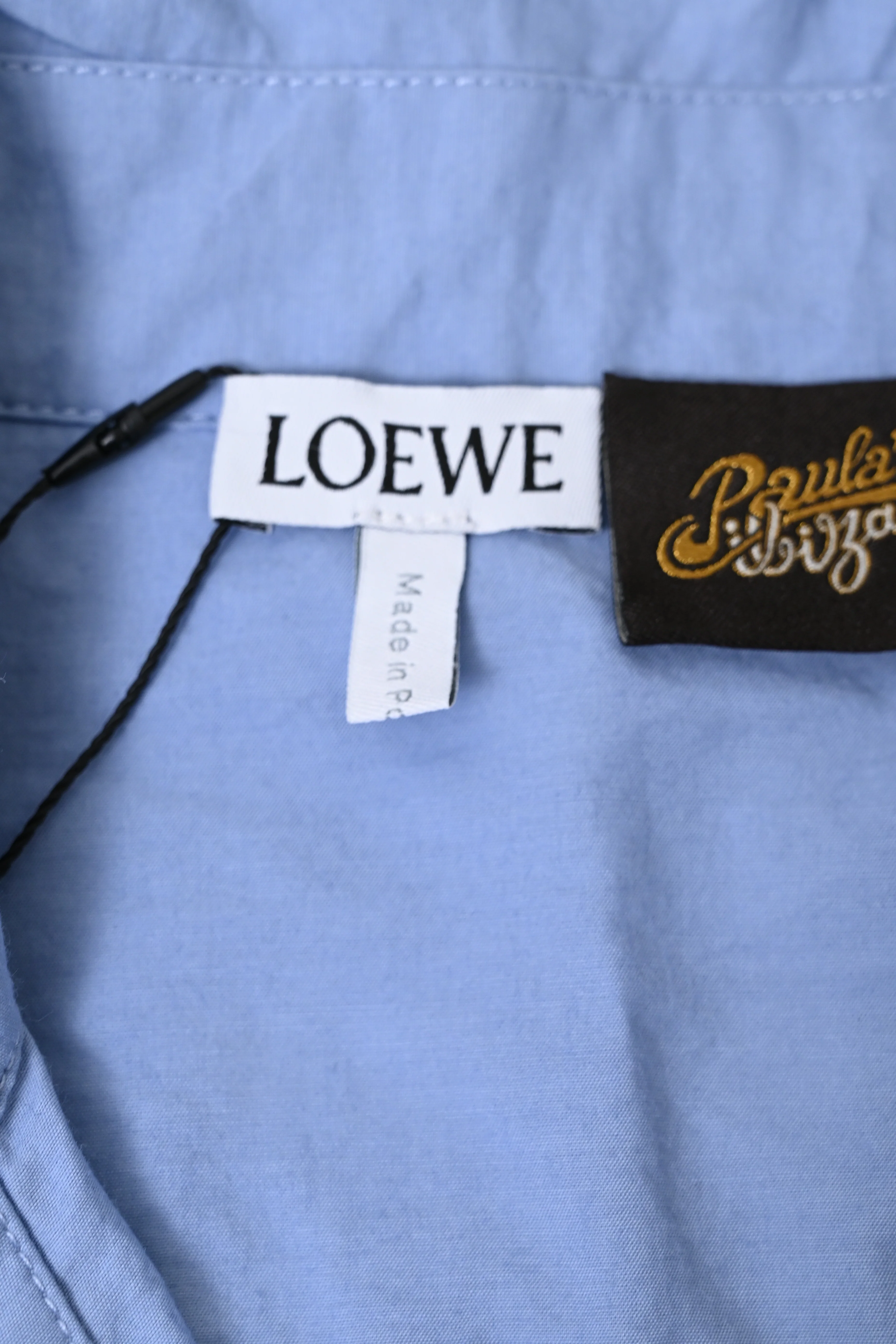Women's Loewe x Paula's Ibiza Embroidered Shirt in Light Blue Cotton - Image 10