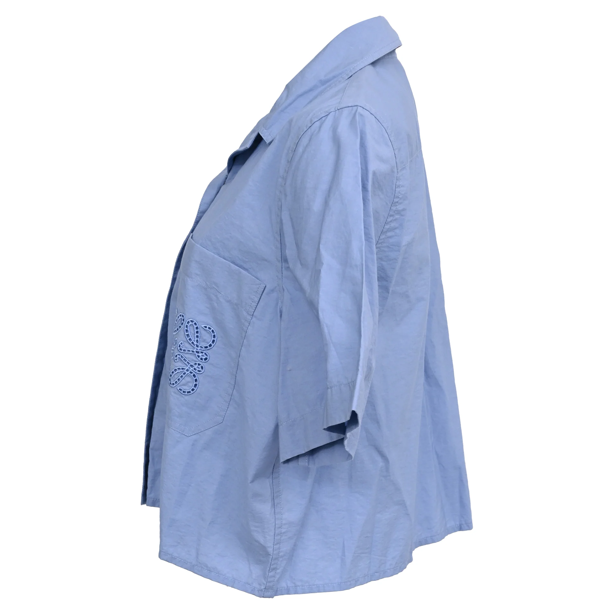 Women's Loewe x Paula's Ibiza Embroidered Shirt in Light Blue Cotton - Image 2