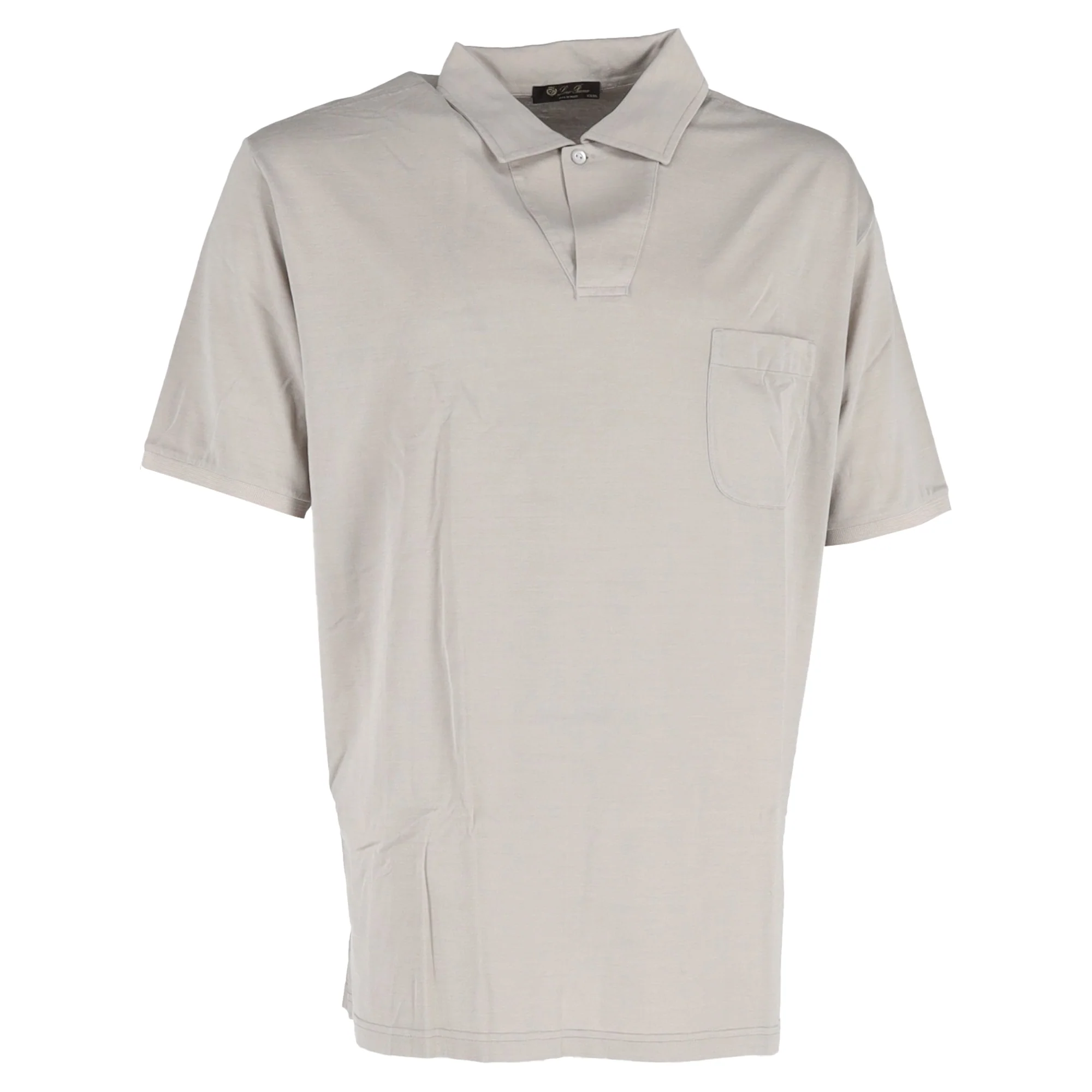 Men's Loro Piana Polo Shirt in Grey Cotton
