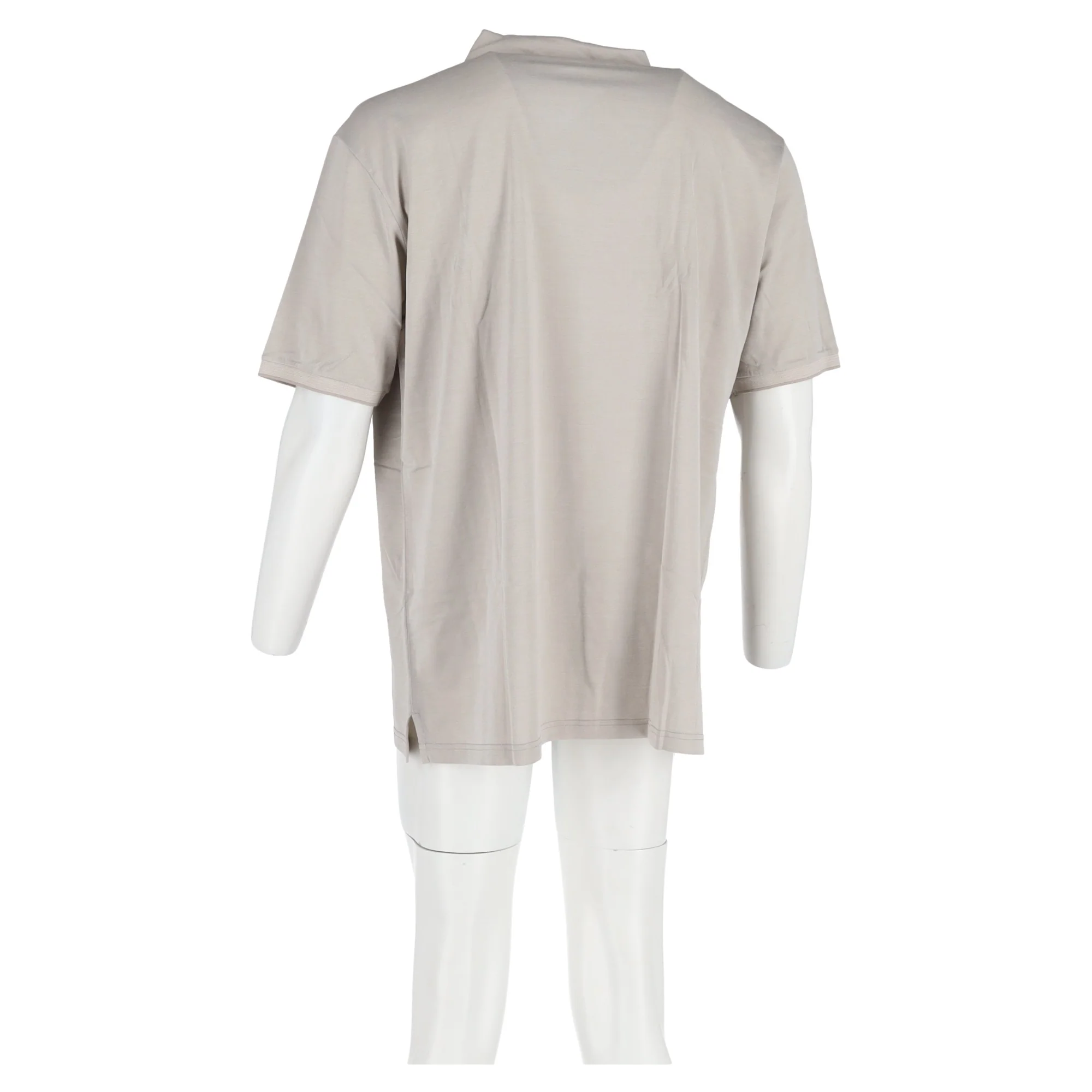 Men's Loro Piana Polo Shirt in Grey Cotton - Image 6