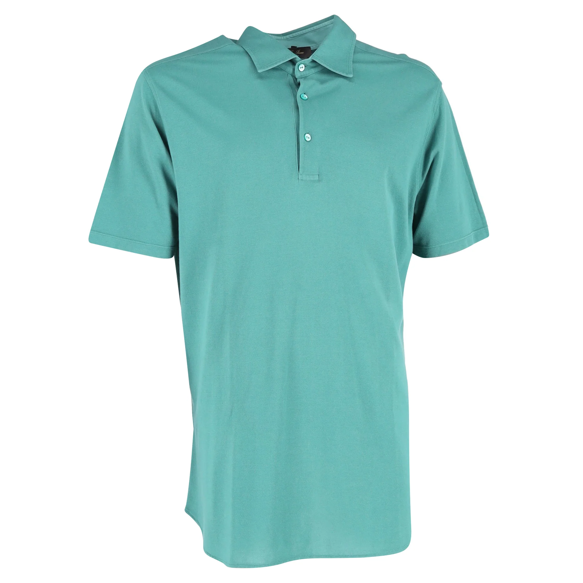 Men's Loro Piana Short Sleeve Polo Shirt in Green Cotton
