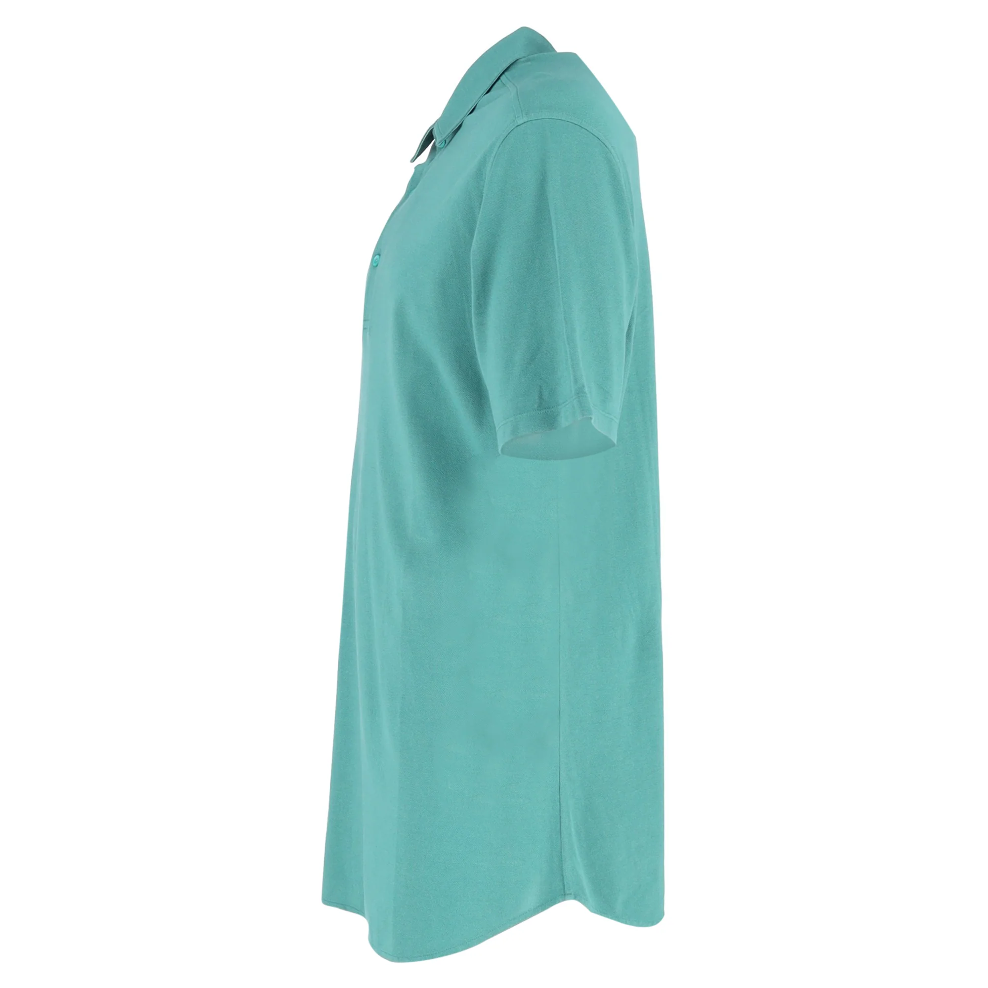 Men's Loro Piana Short Sleeve Polo Shirt in Green Cotton - Image 2