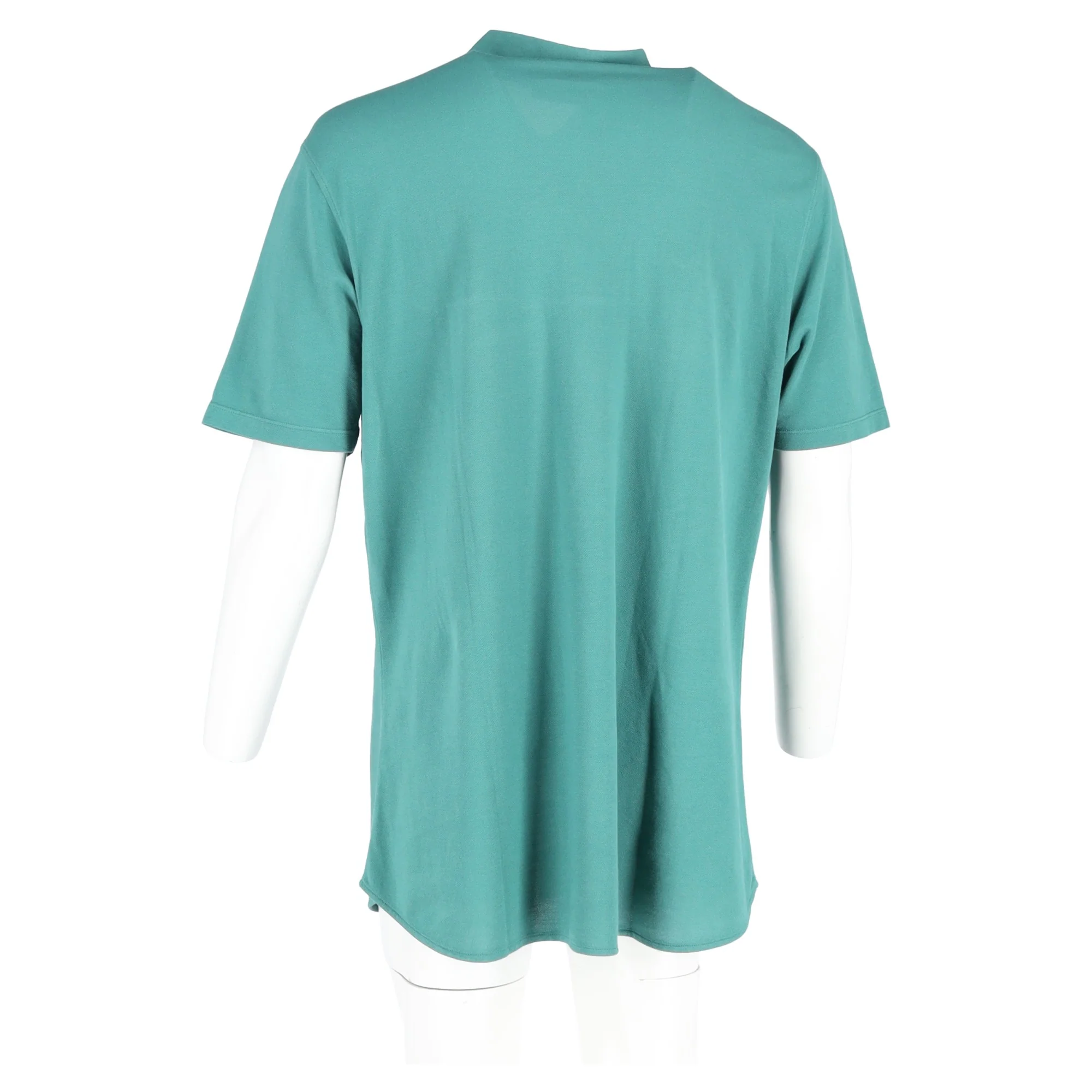 Men's Loro Piana Short Sleeve Polo Shirt in Green Cotton - Image 6