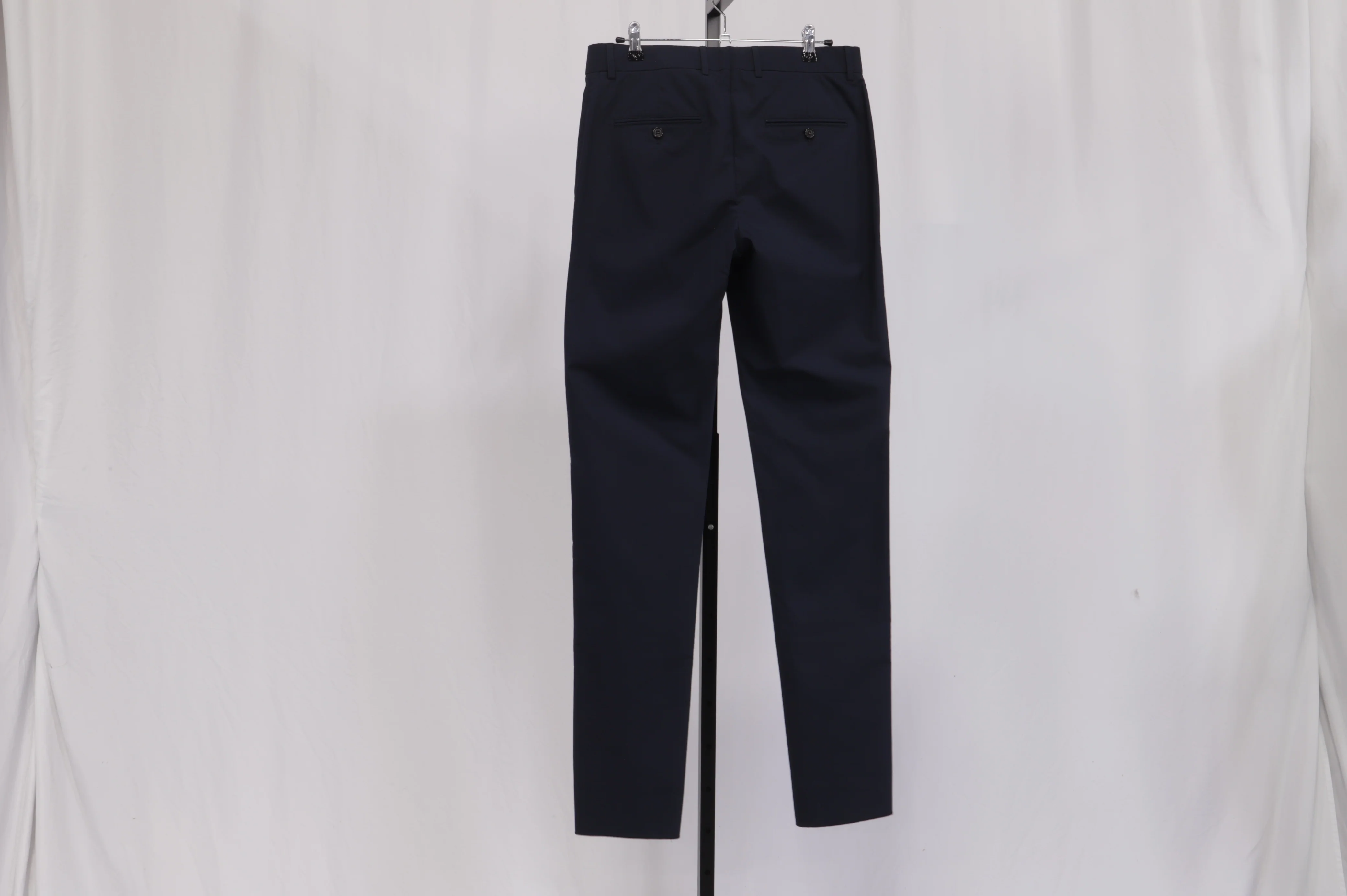 Men's Loro Piana Straight-Leg Trousers in Navy Blue Cotton - Image 8