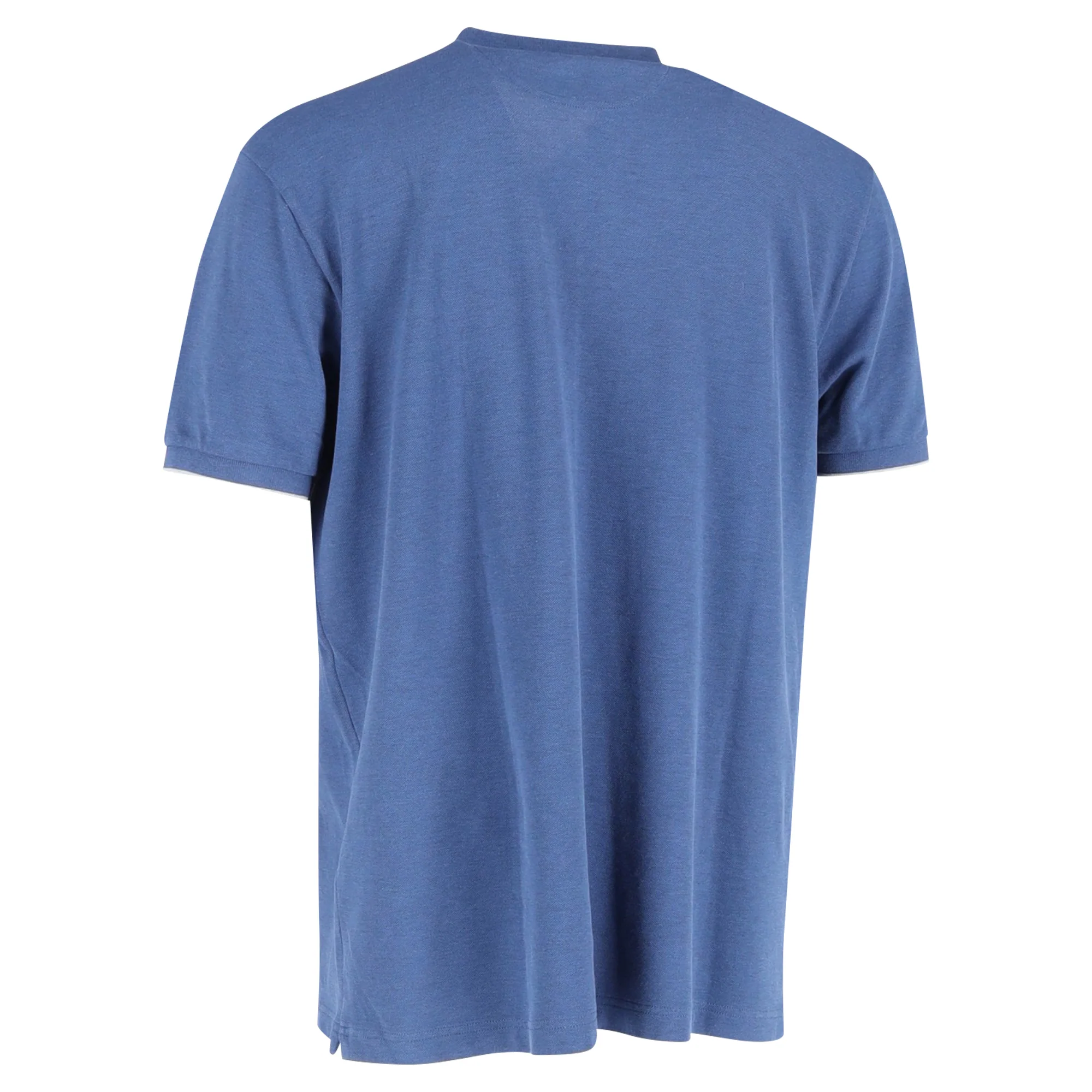 Men's Loro Piana Summer Regatta Polo in Light Blue Cotton - Image 3